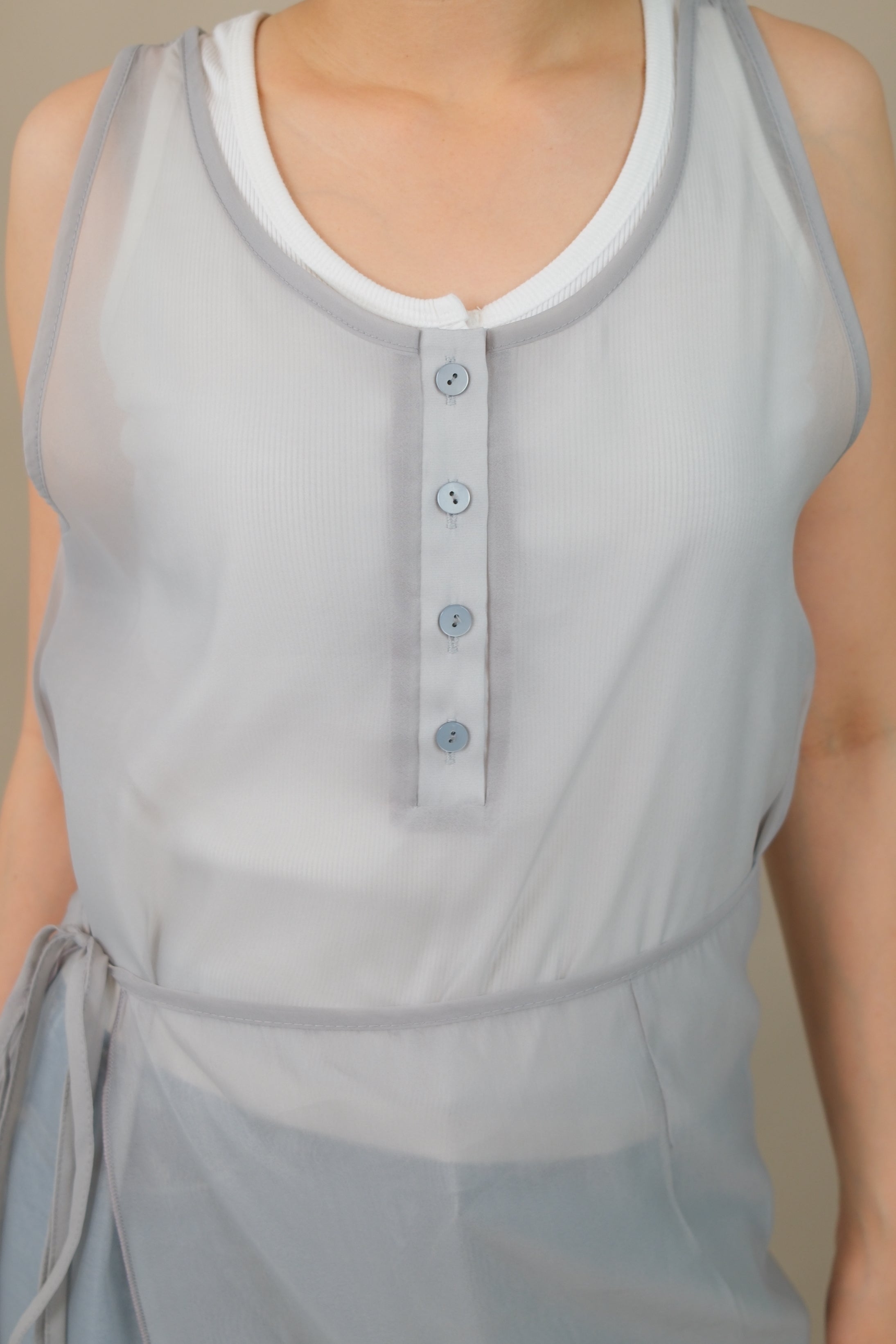 Sheer Overlay Maxi Dress