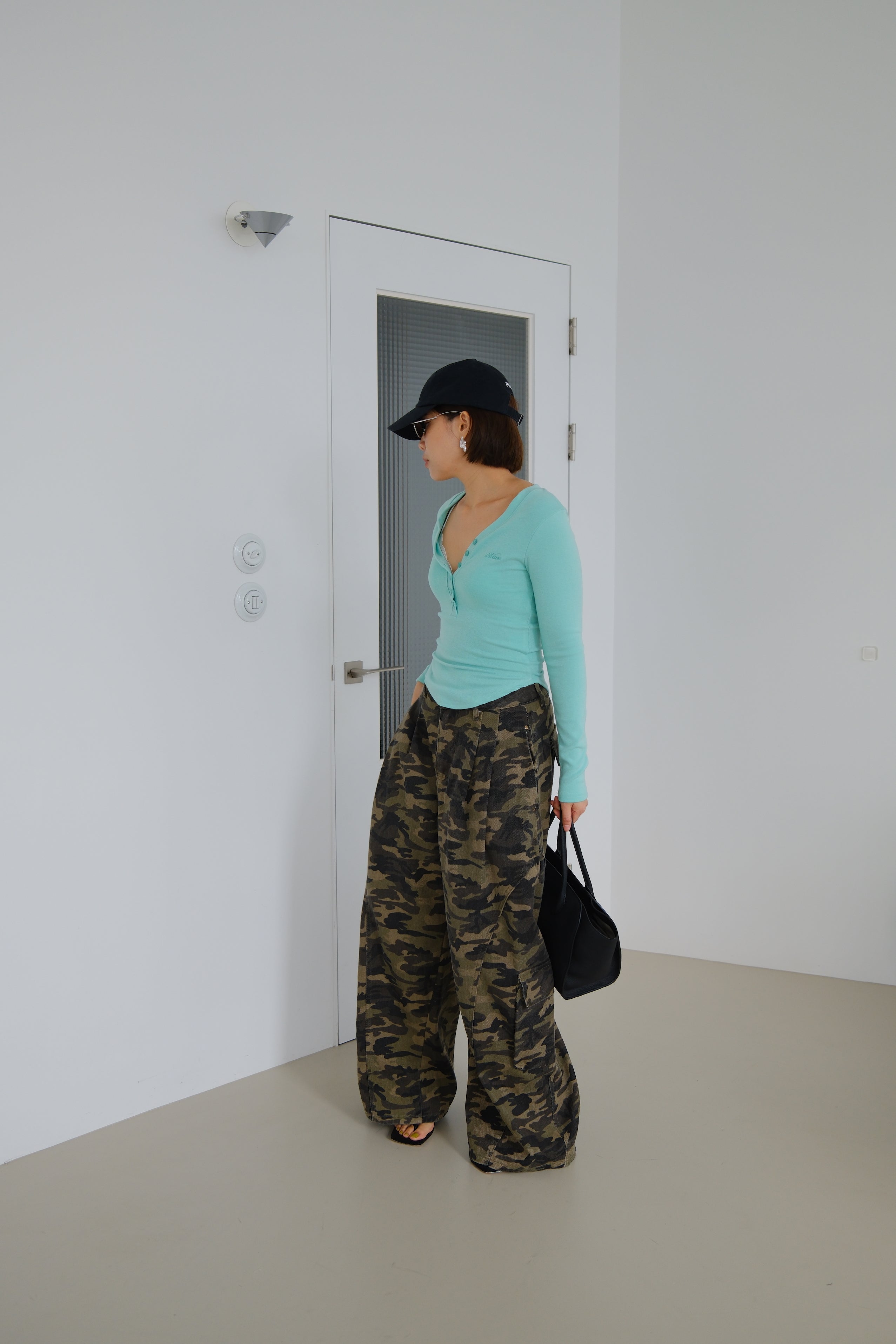 Nara Soft Button V-Neck Top