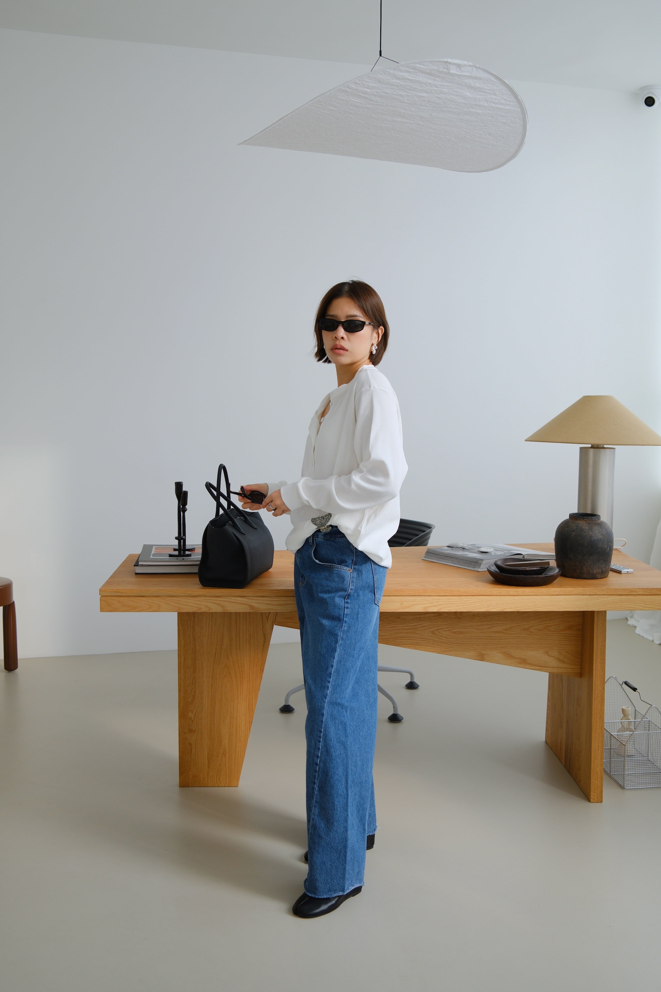 Elin Button Neck Soft Tee