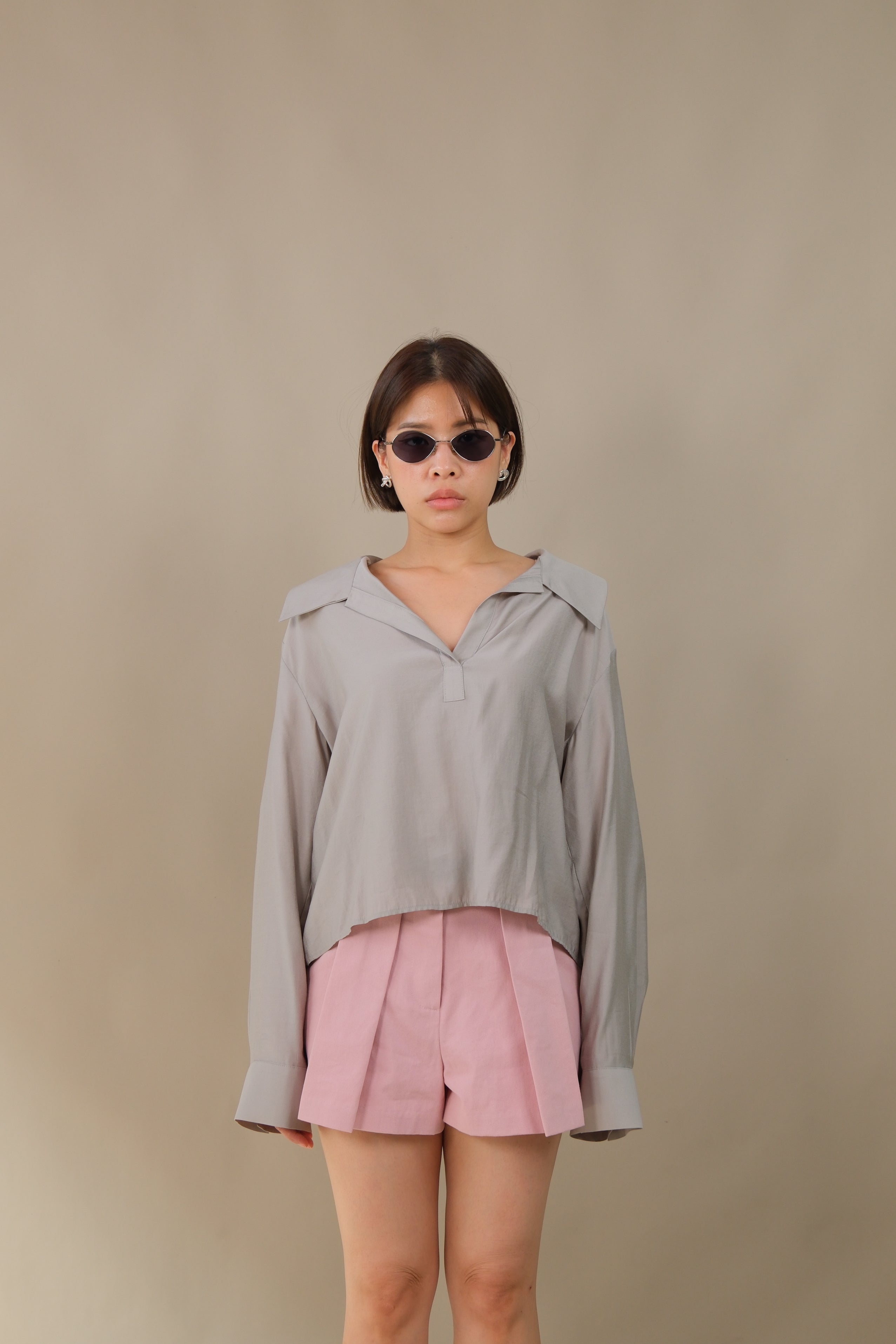 Flowy Sheer Polo Shirt