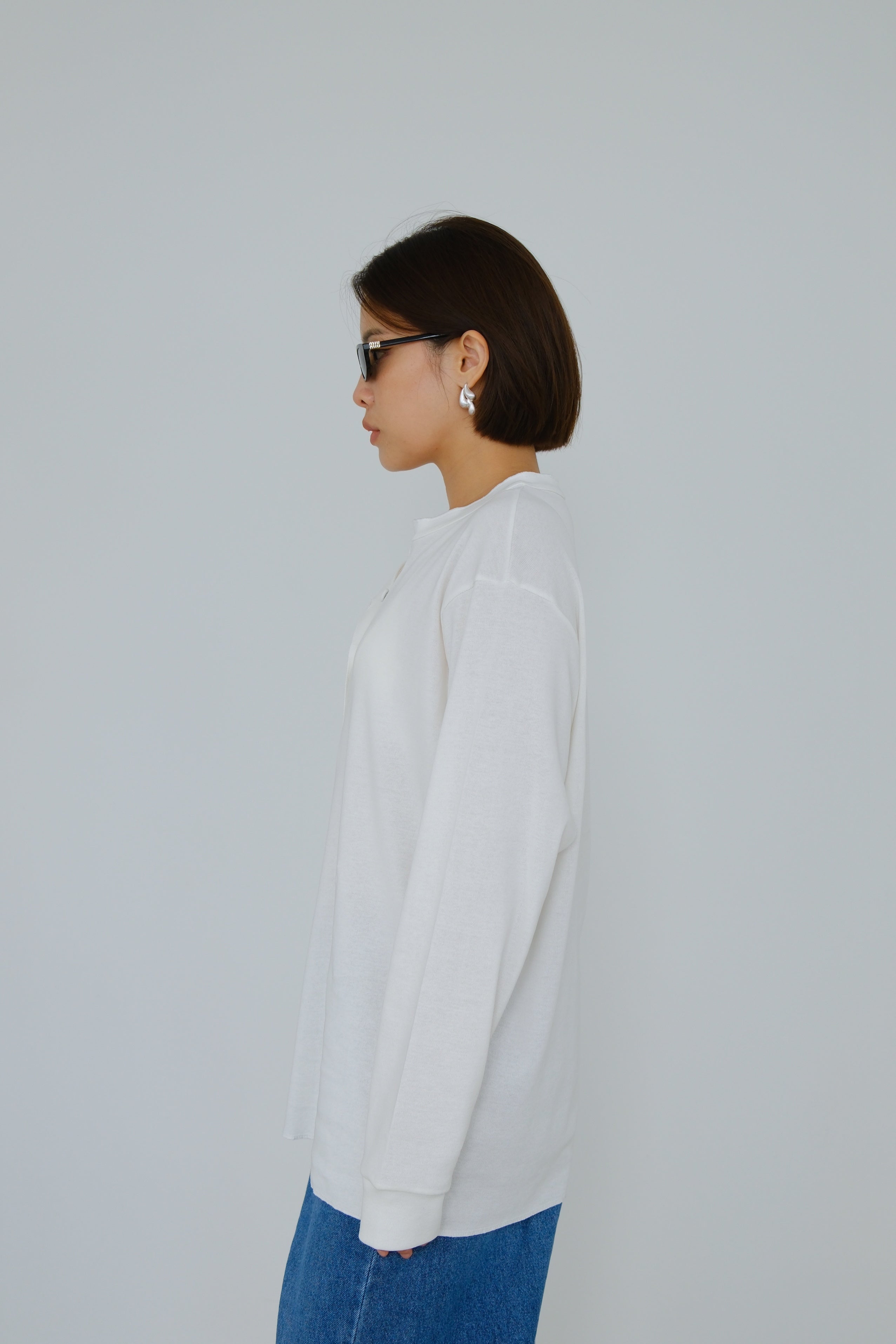 Elin Button Neck Soft Tee