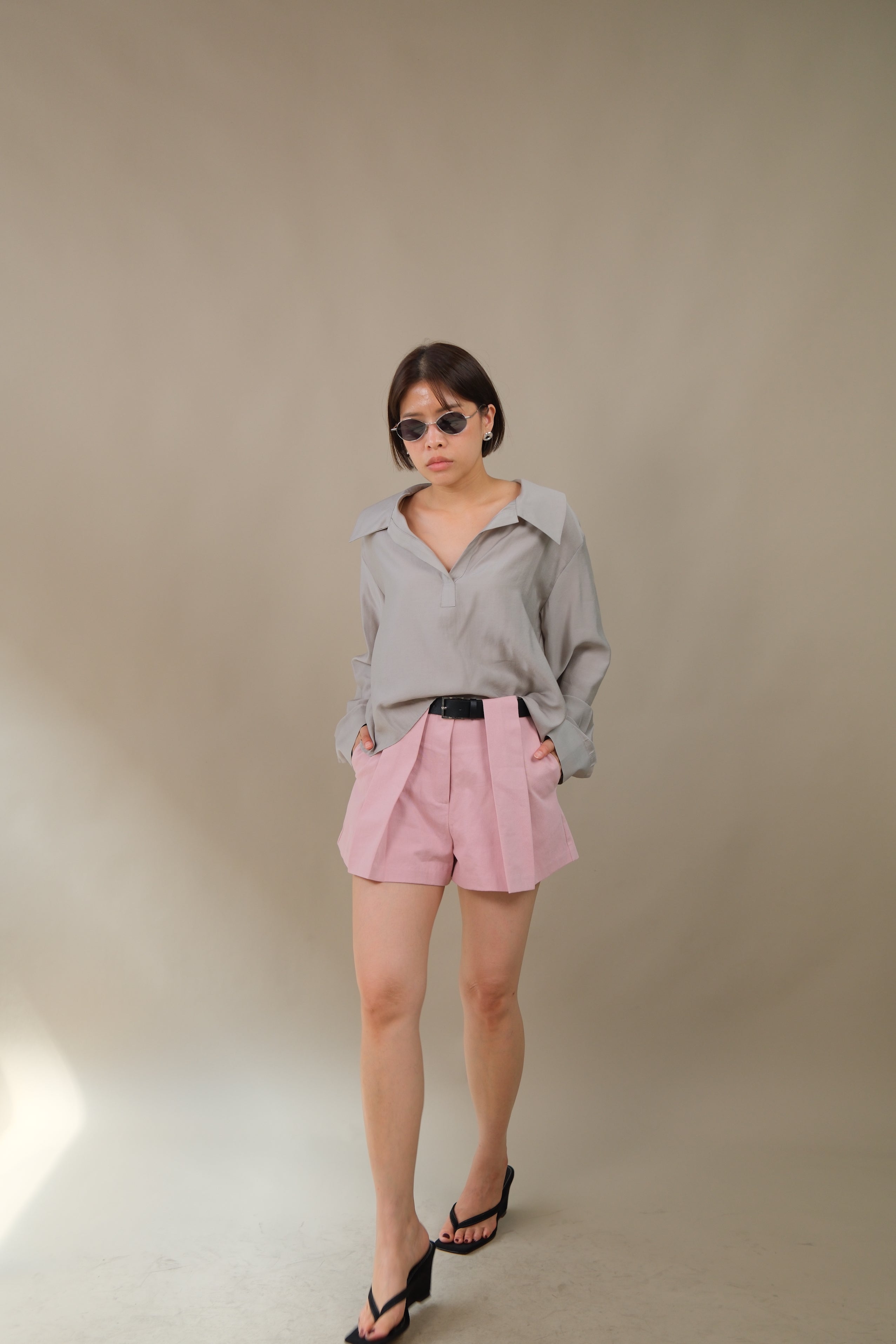 Lindi Structured Pleat Shorts