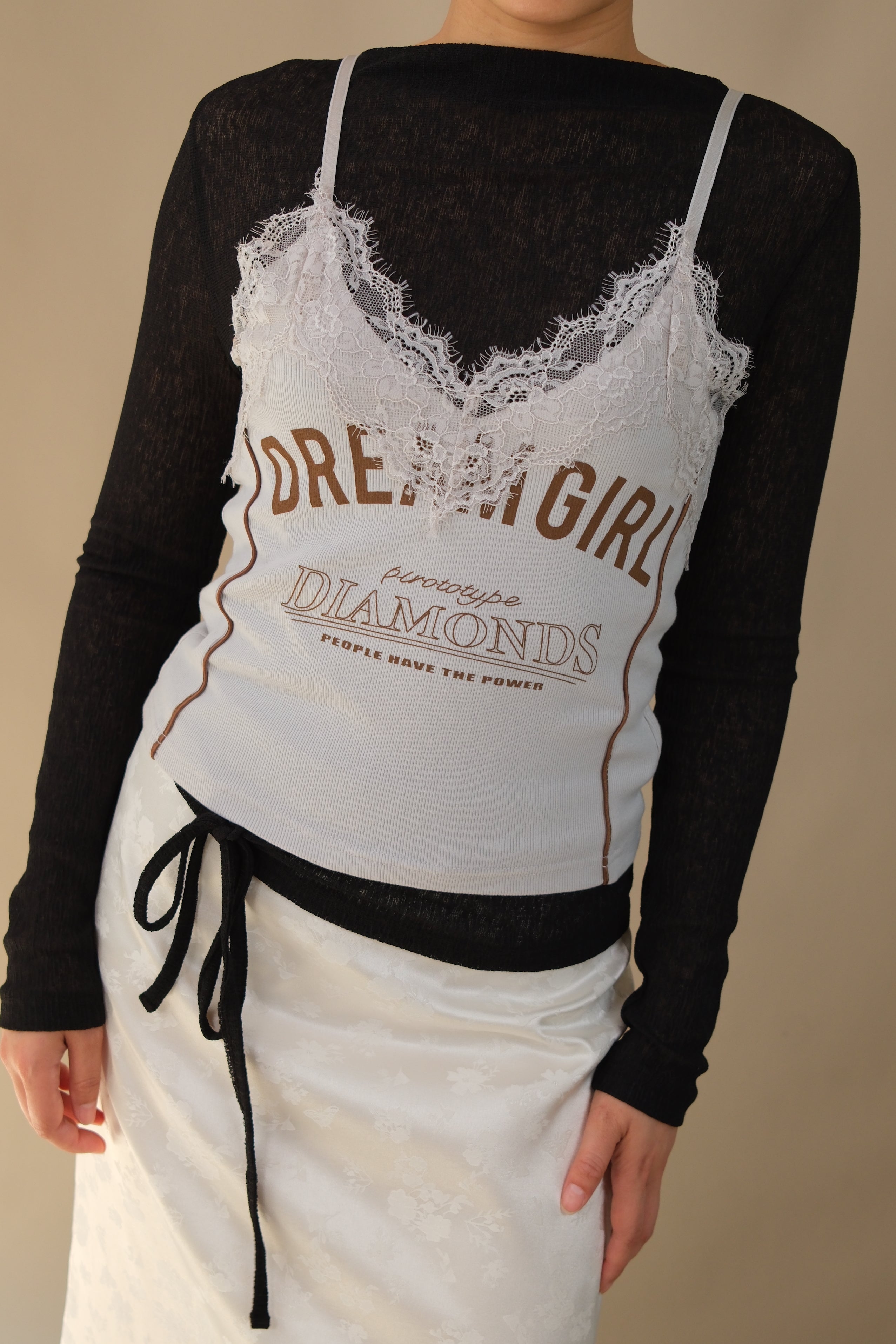 Dreamgirl Lace edge cami top