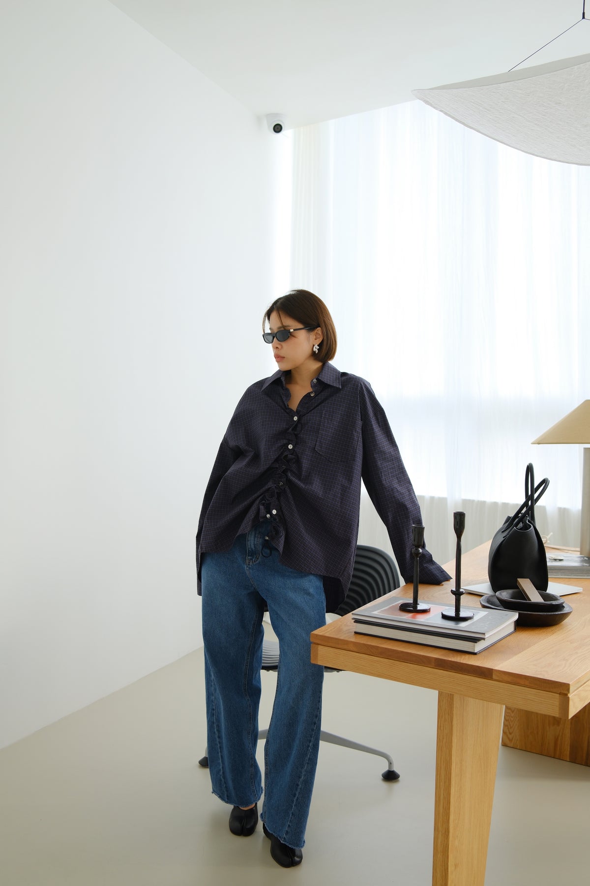 Aster Ruched Oversized Shirt