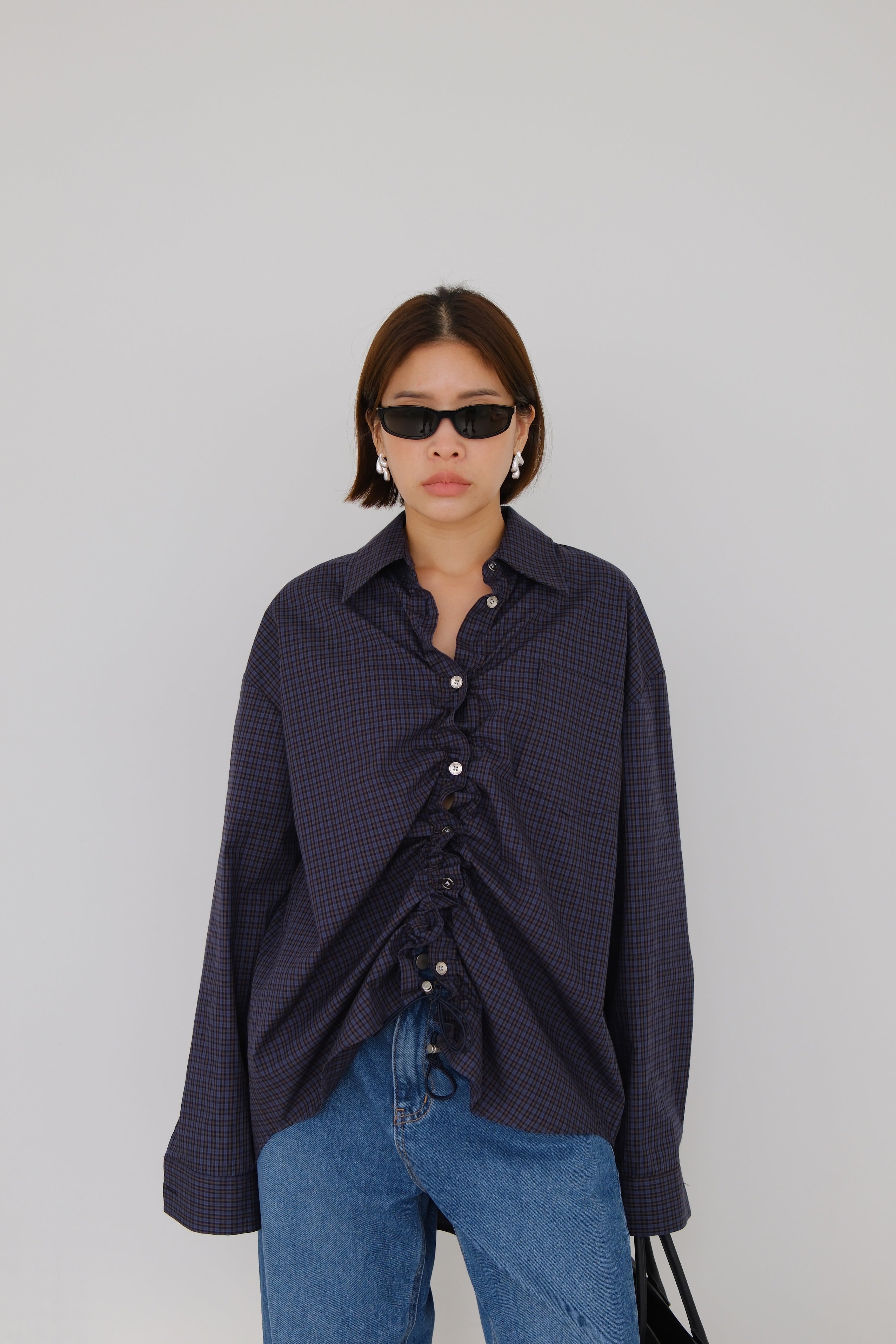 Aster Ruched Oversized Shirt