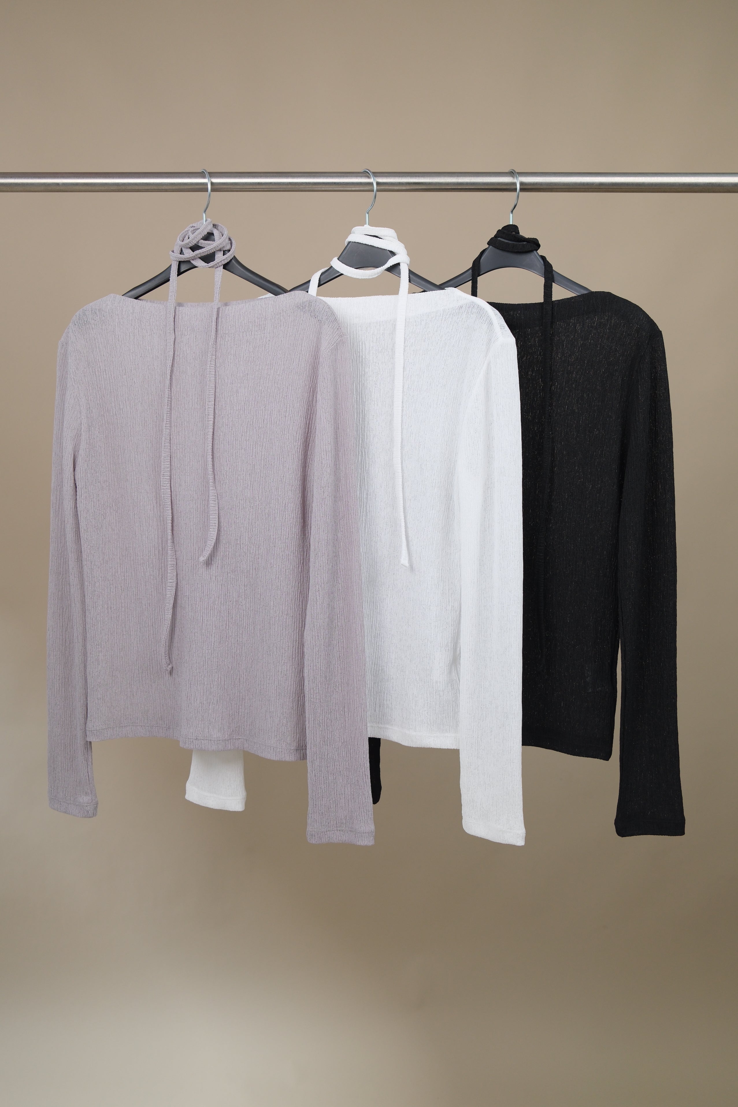 Moose Mesh Boat Neck Long Sleeve Top