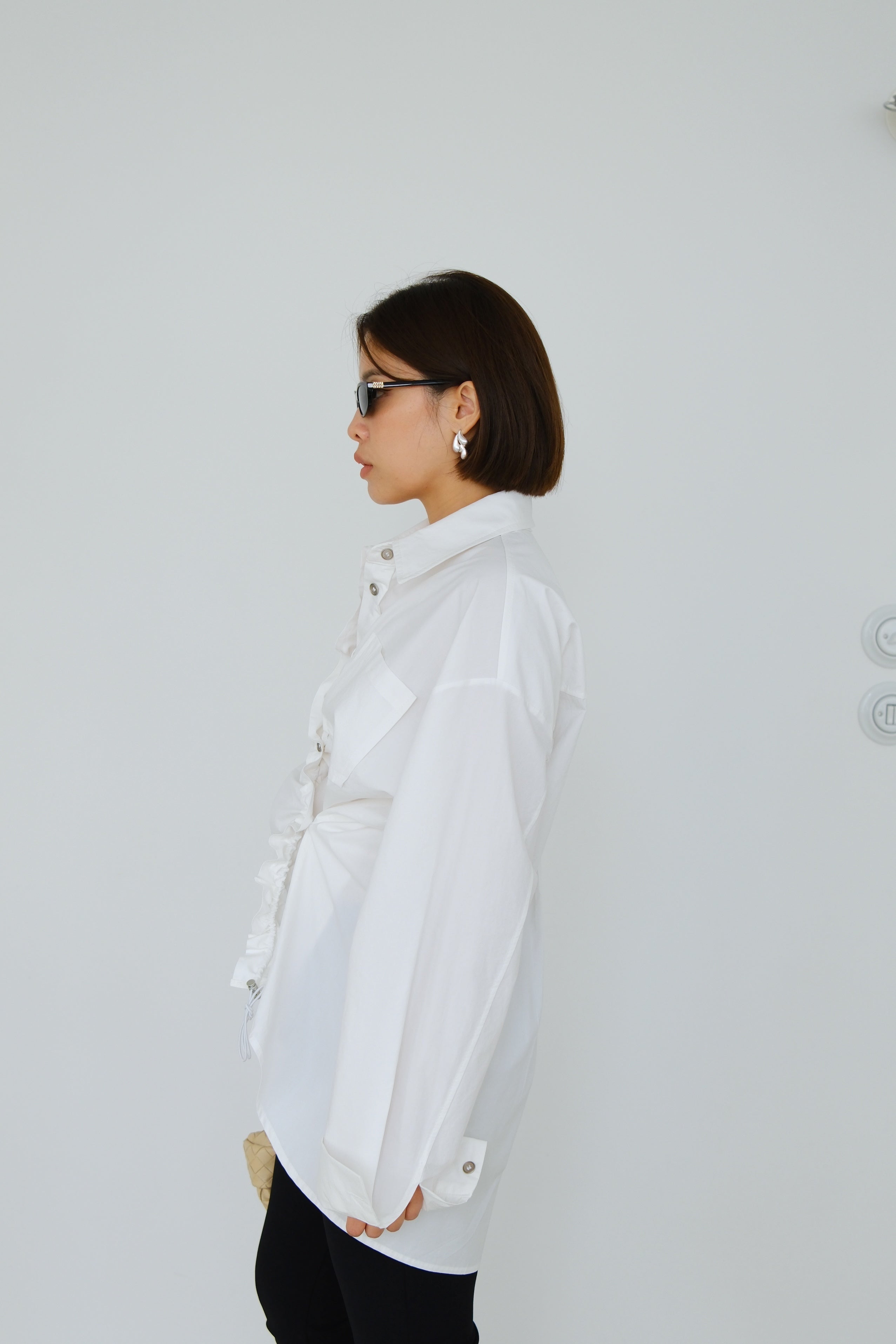 Aster Ruched Oversized Shirt