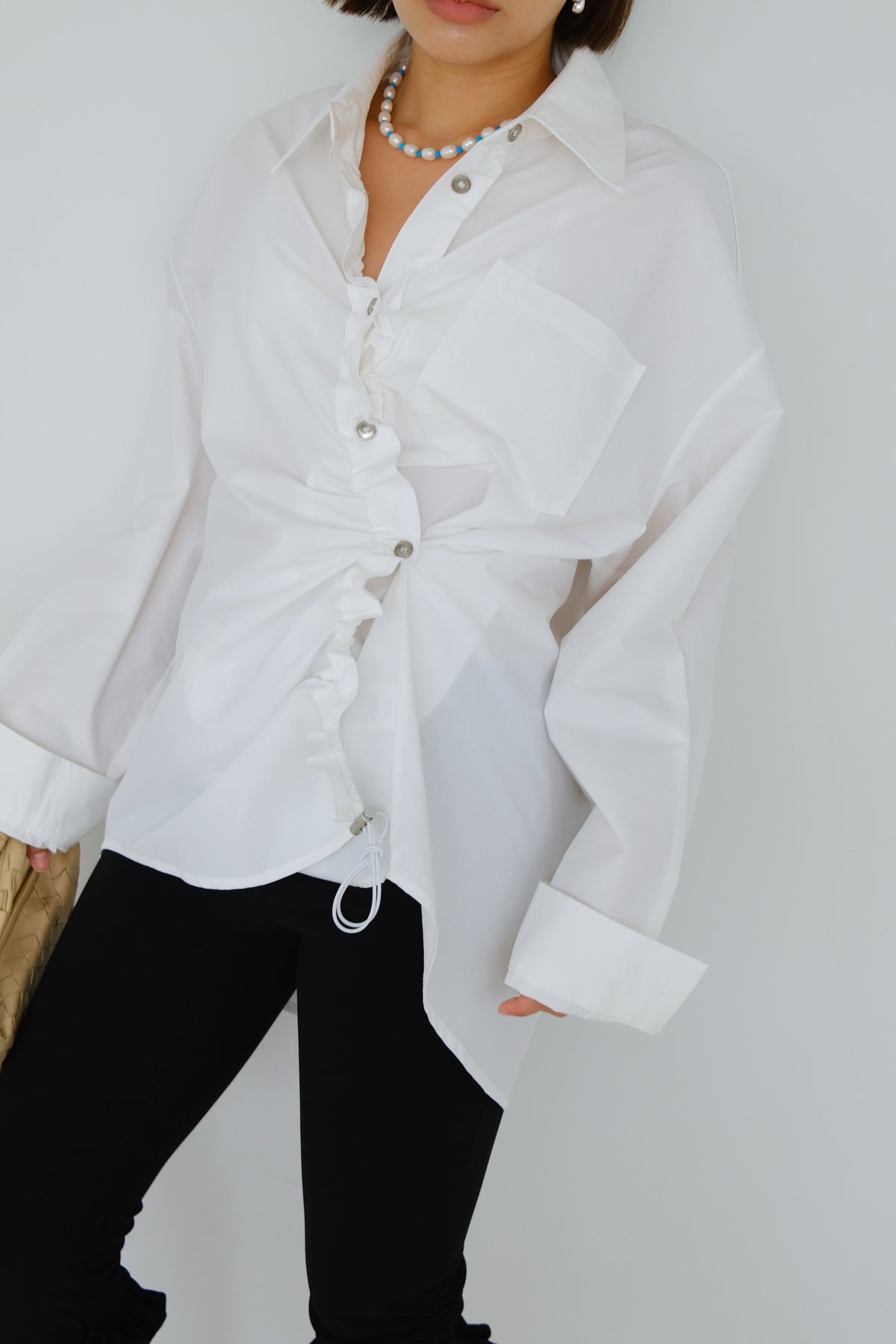 Aster Ruched Oversized Shirt