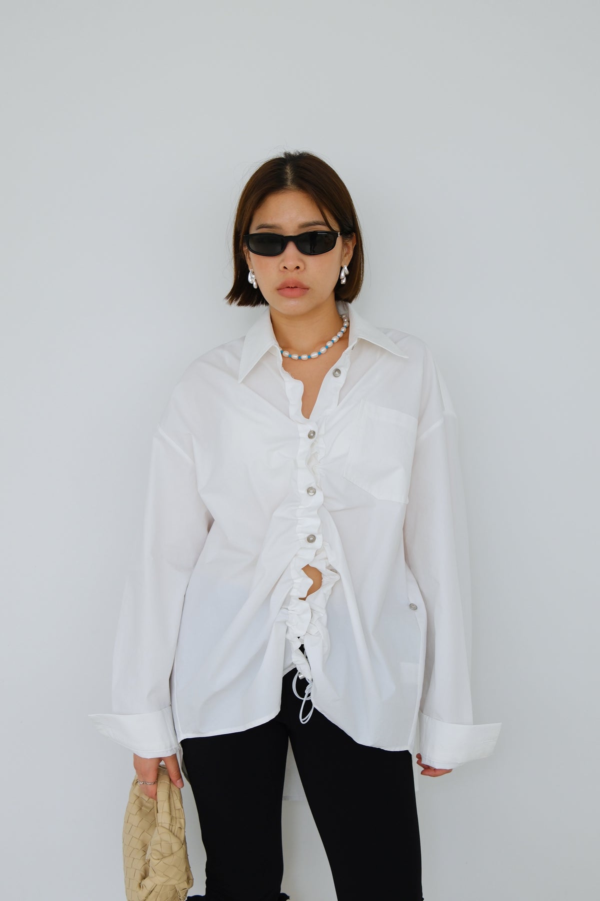 Aster Ruched Oversized Shirt