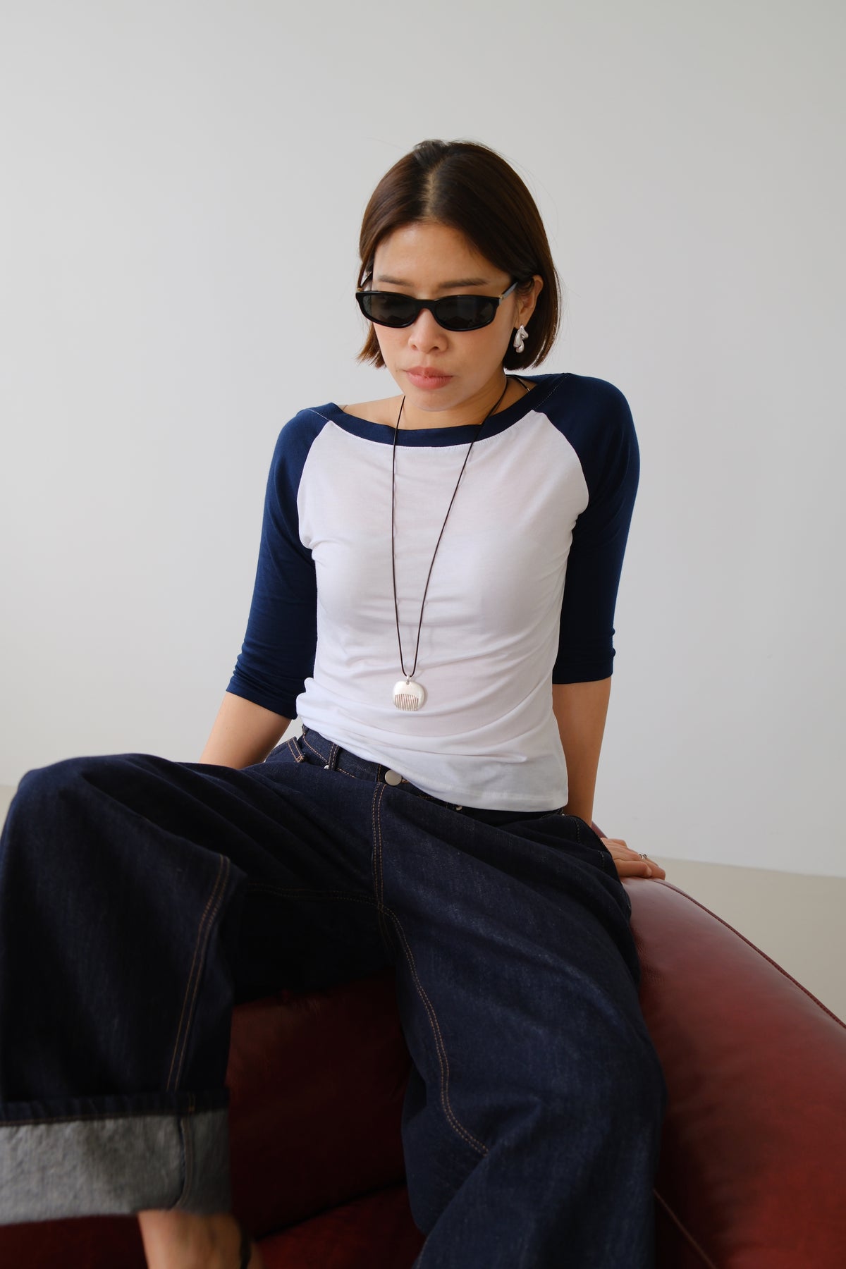 Romy Boat Neck Raglan Tee