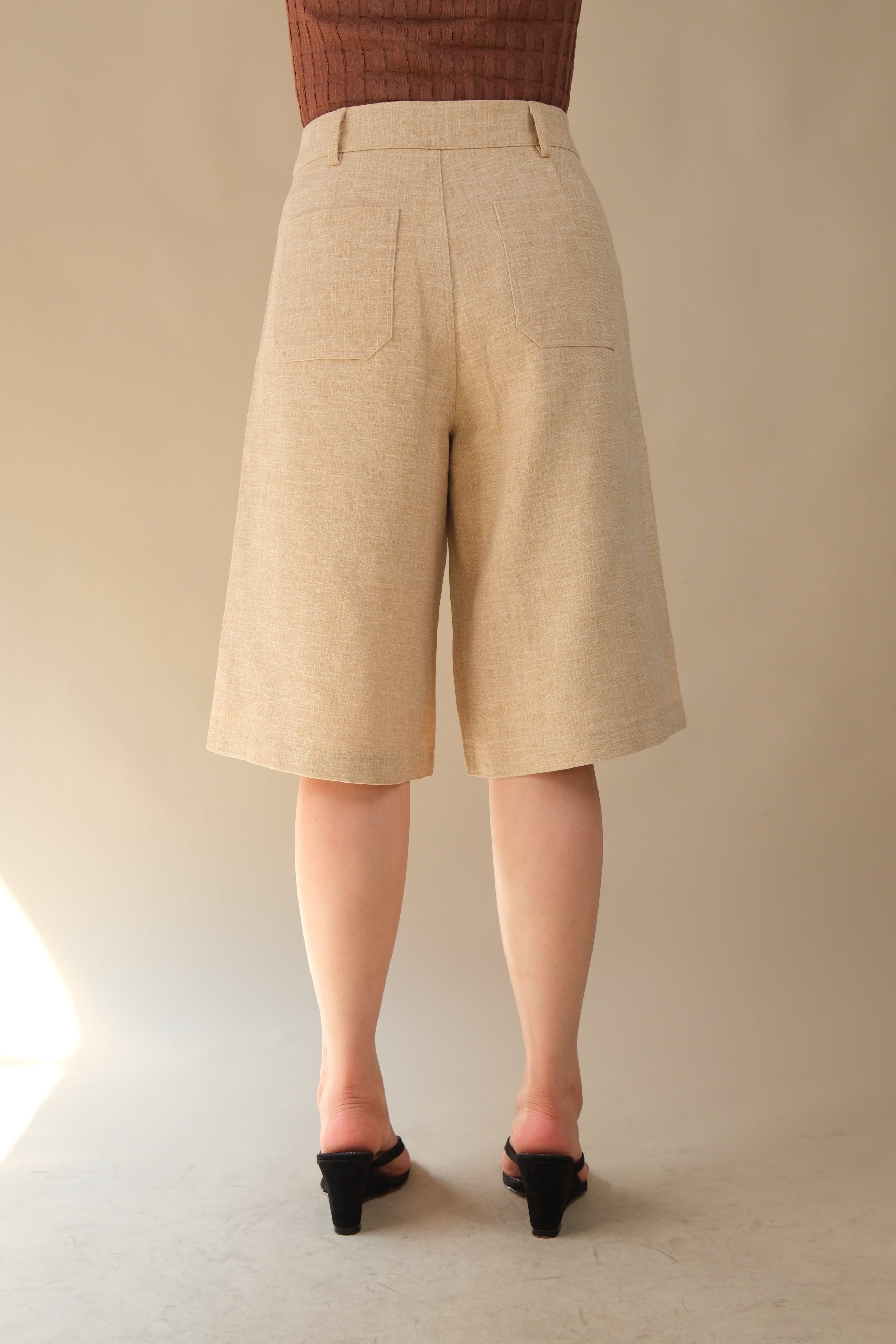 Linen bermuda shorts