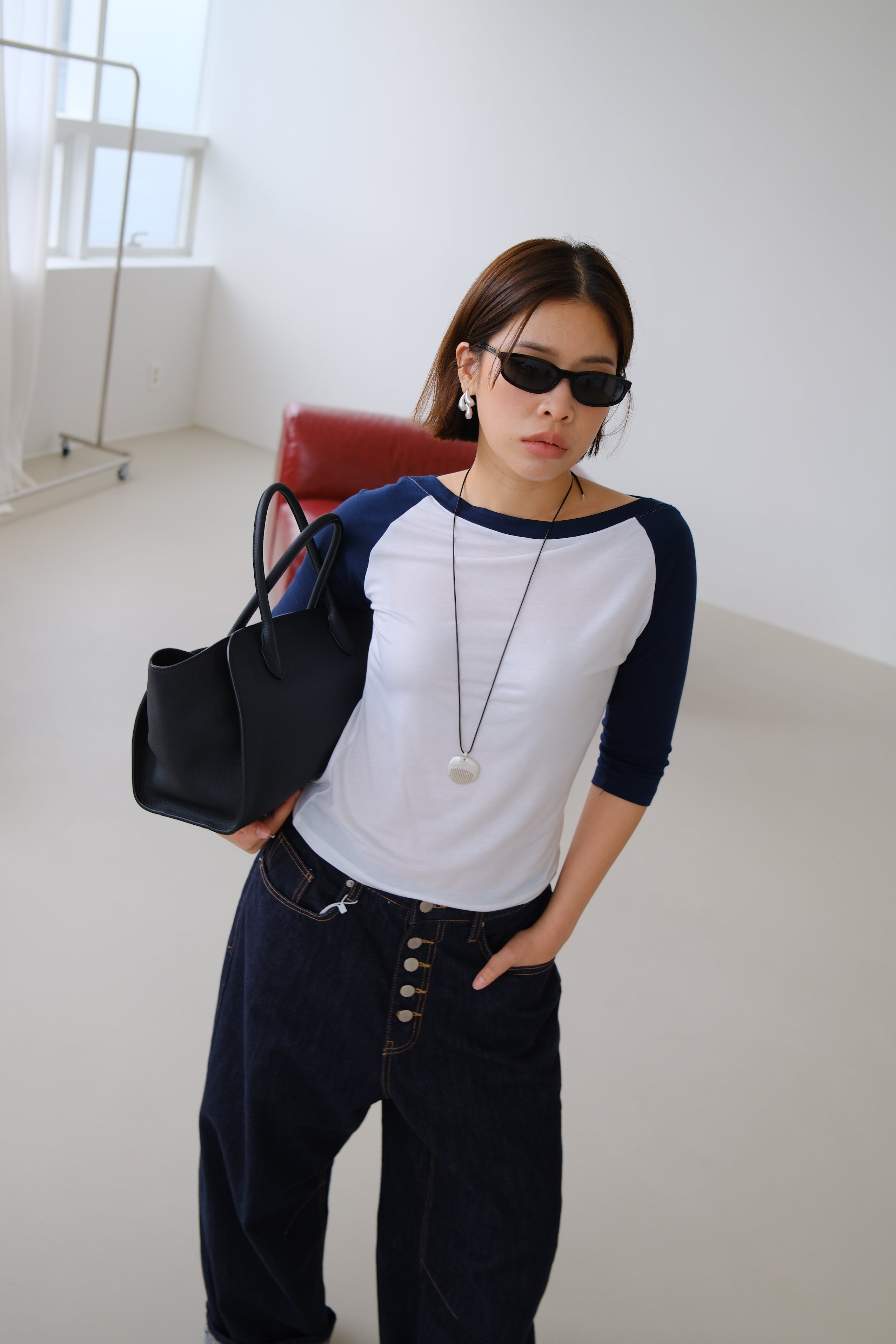 Romy Boat Neck Raglan Tee