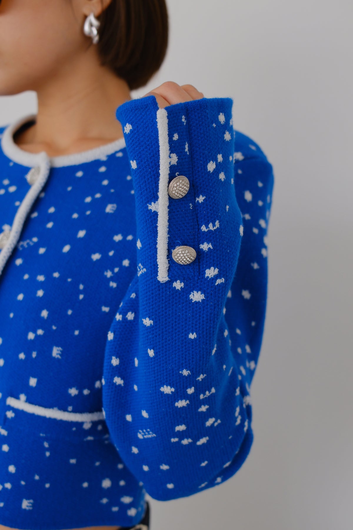 Odette Speckled Crop Cardigan