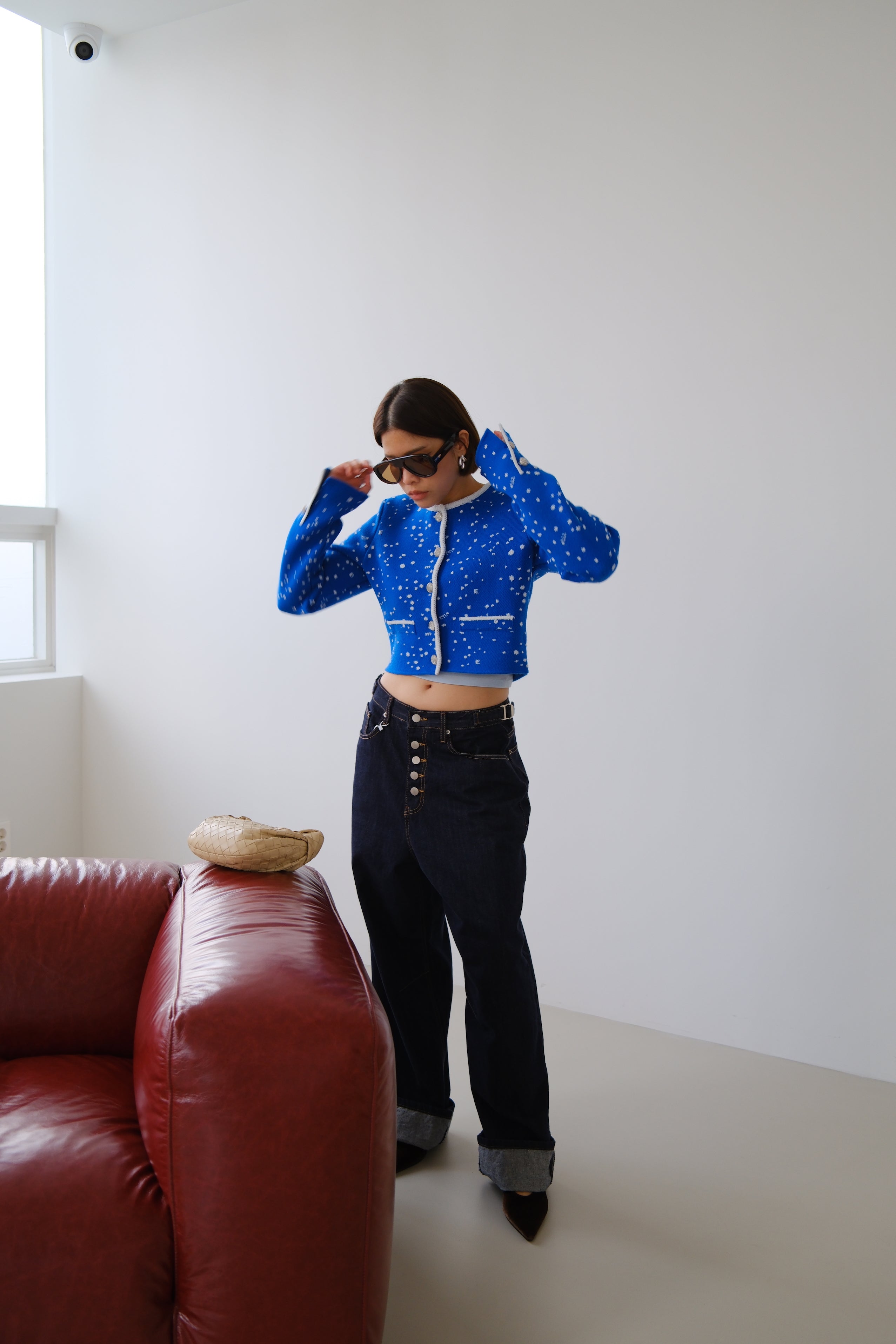 Odette Speckled Crop Cardigan