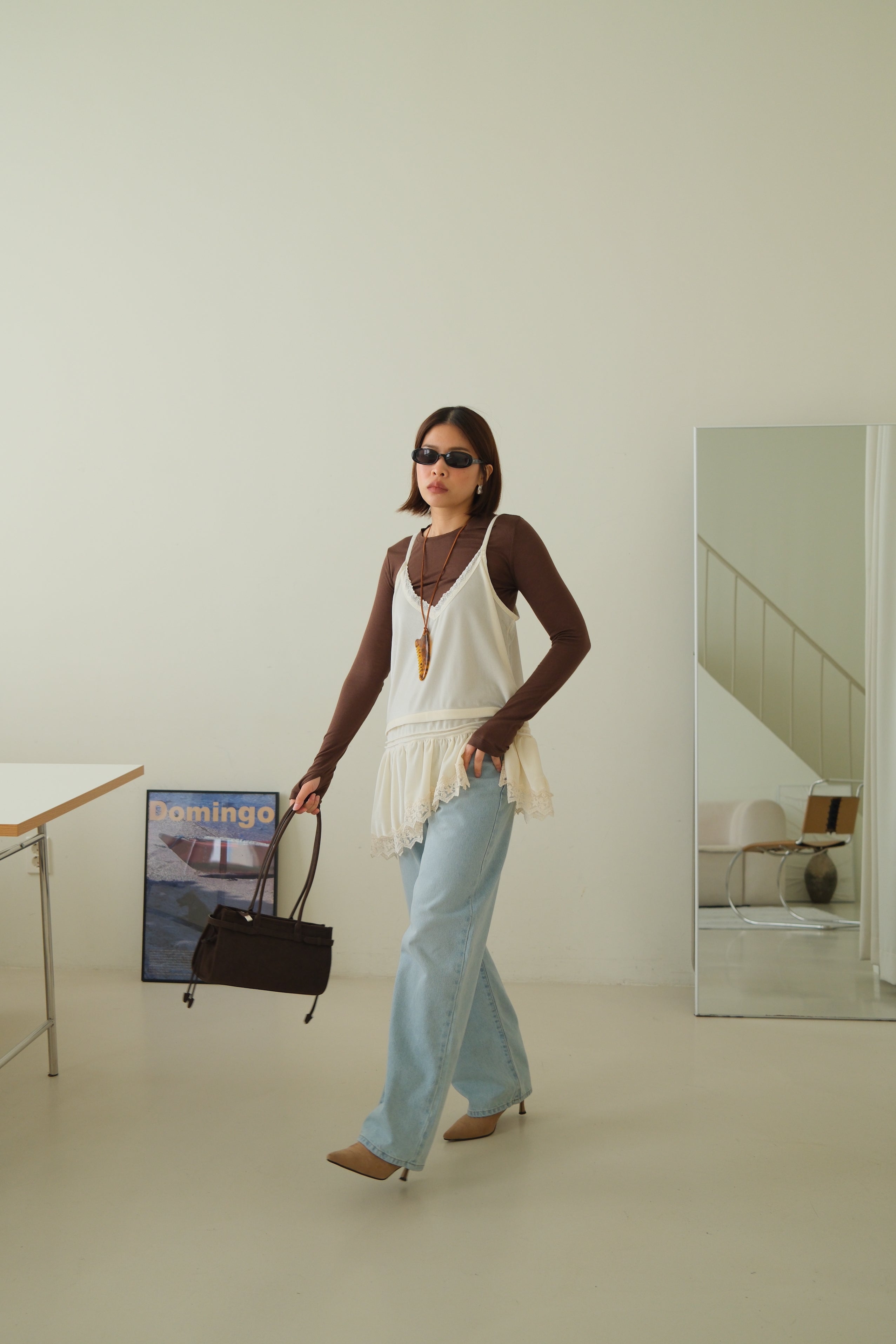 Icy blue highrise slim jeans