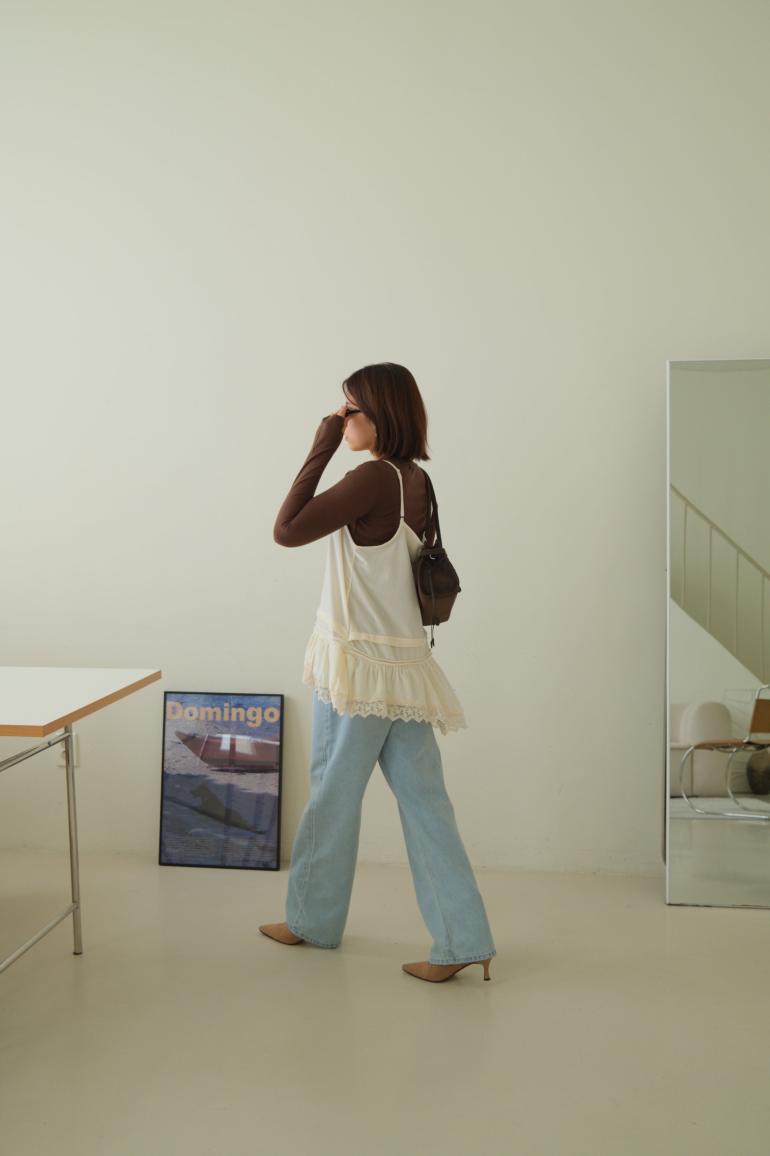 Icy blue highrise slim jeans