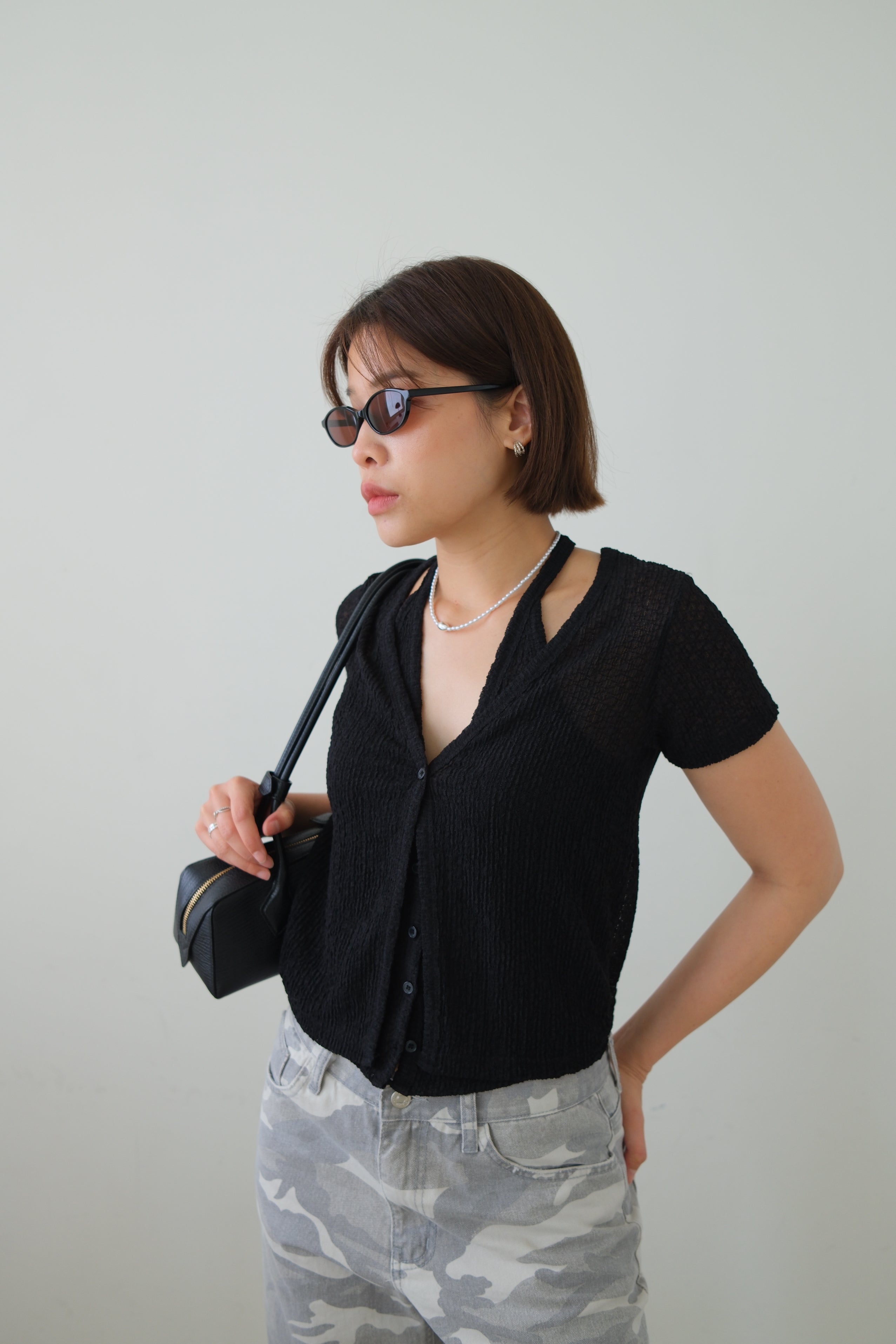 Echo Layered Halter Crop