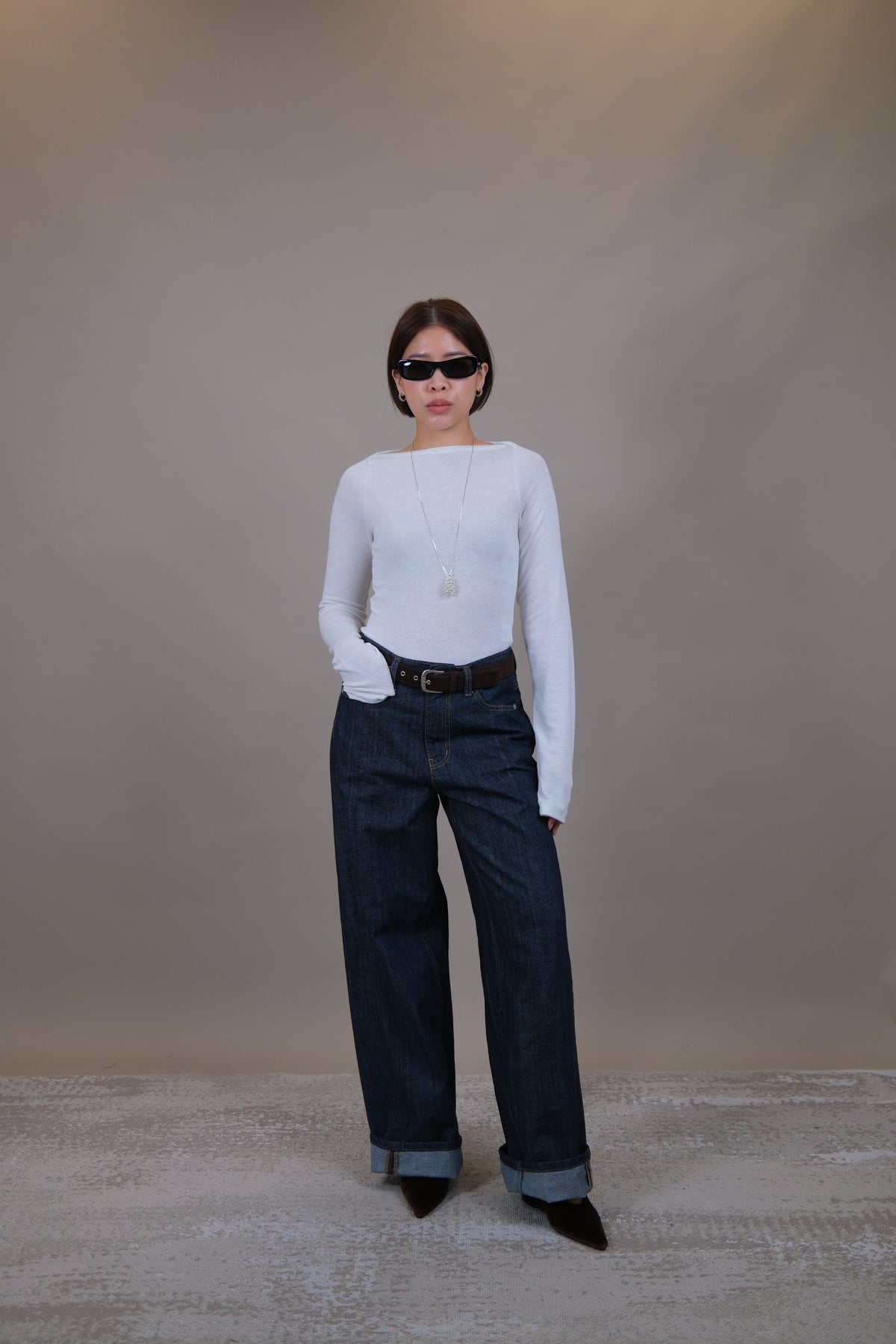 Reese Raw Straight Jeans