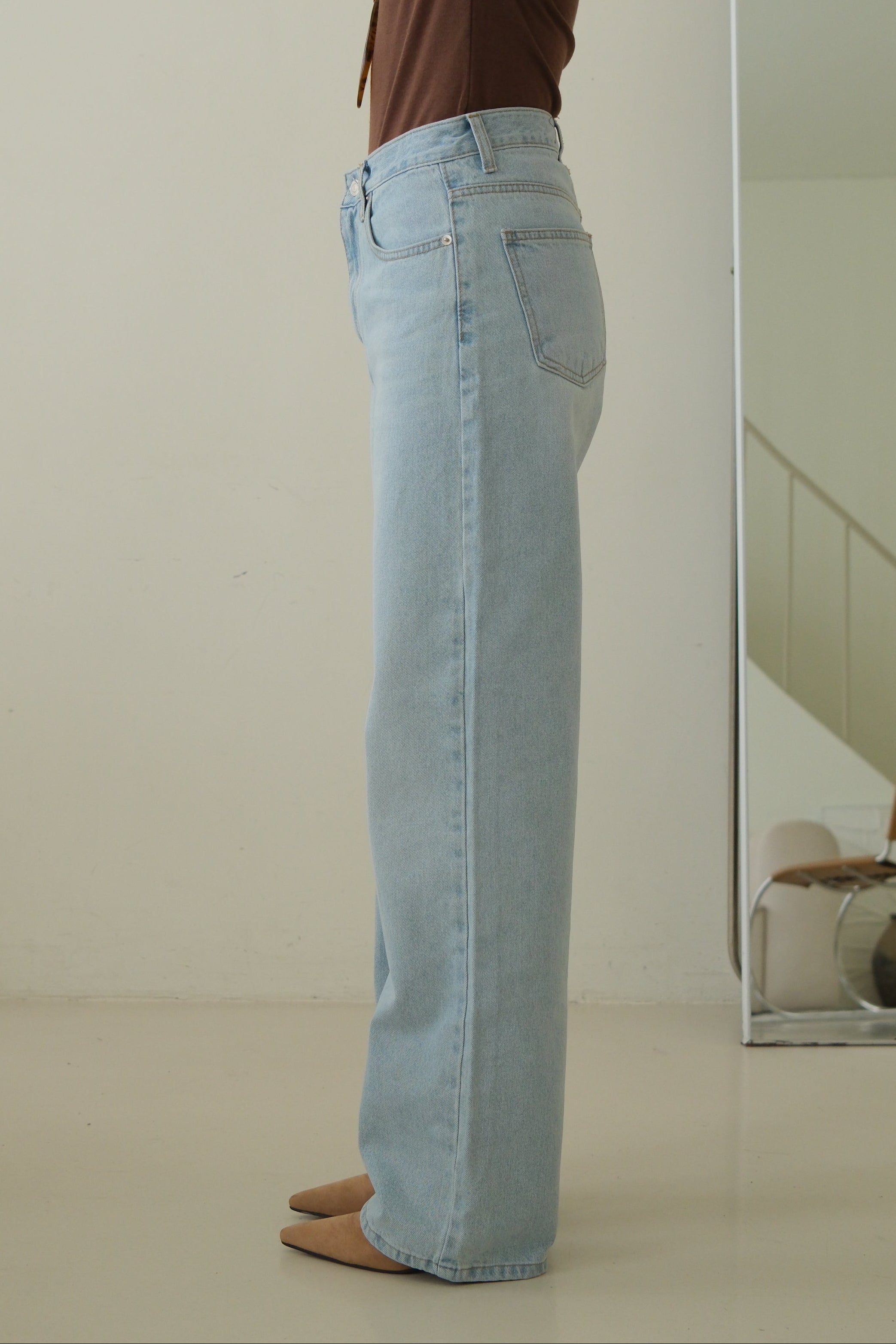Icy blue highrise slim jeans