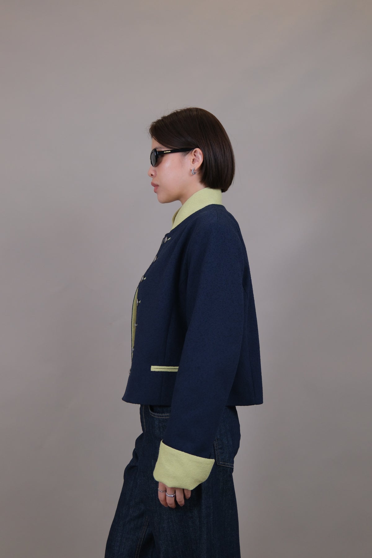 Sabine Military Button Open Jacket