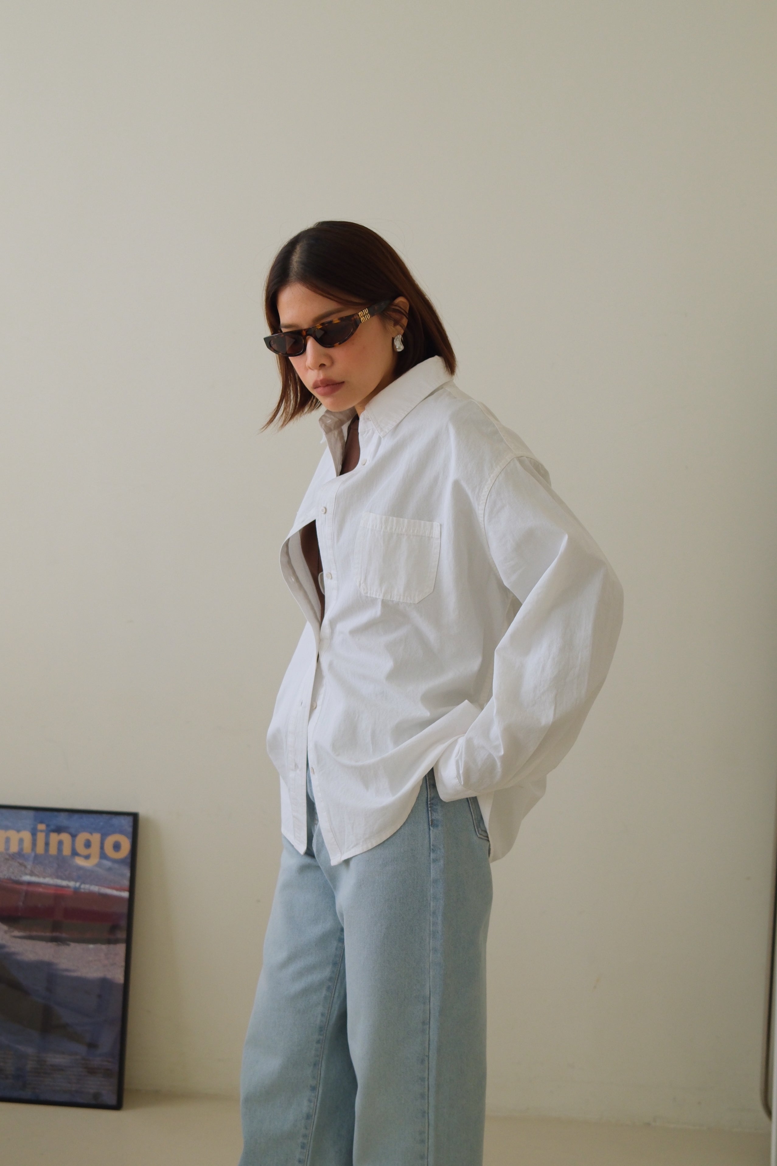 Mini pocket oversized shirt