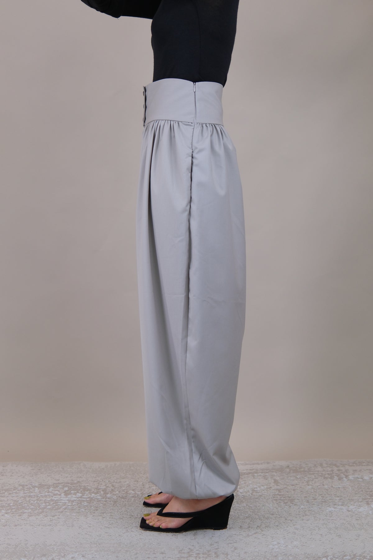 Elara Button Waist Balloon Pants