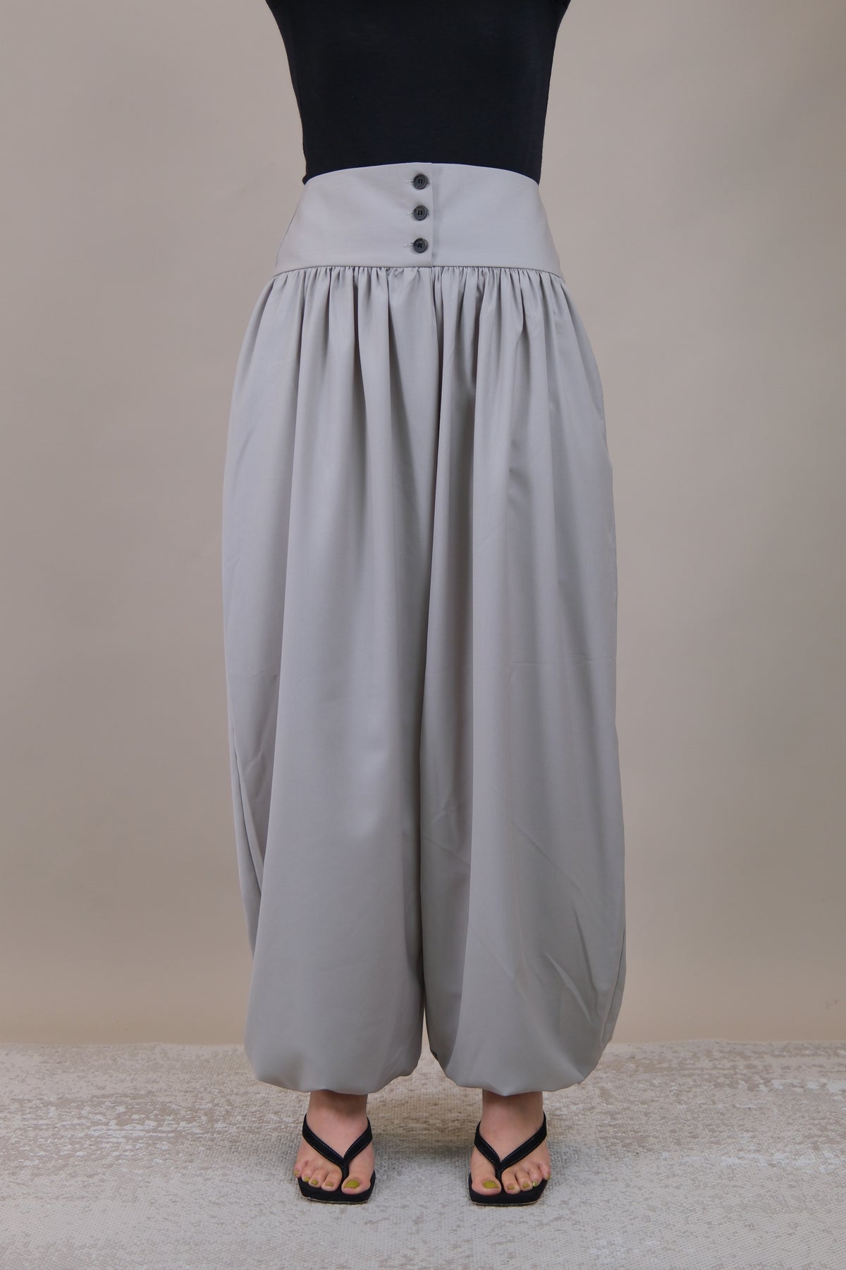 Elara Button Waist Balloon Pants