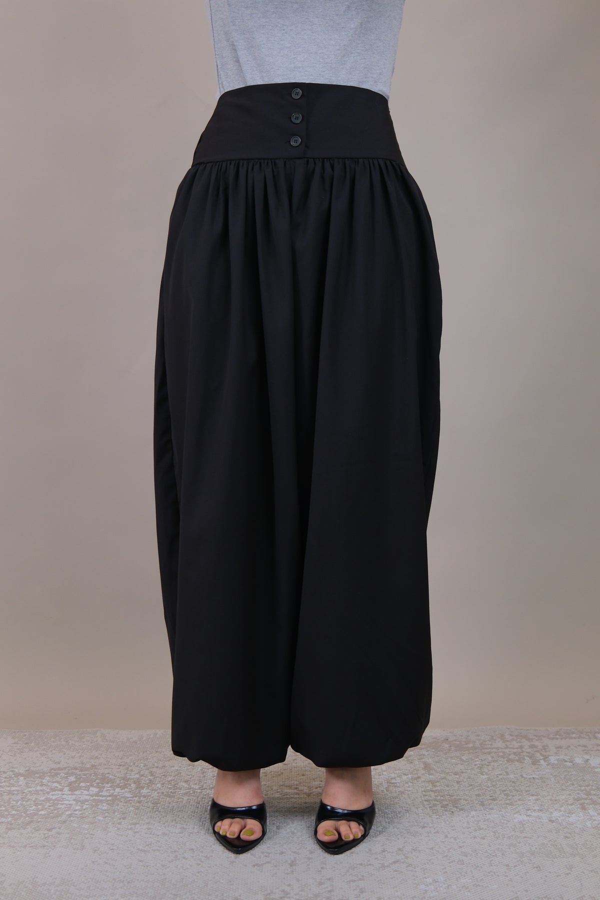 Elara Button Waist Balloon Pants