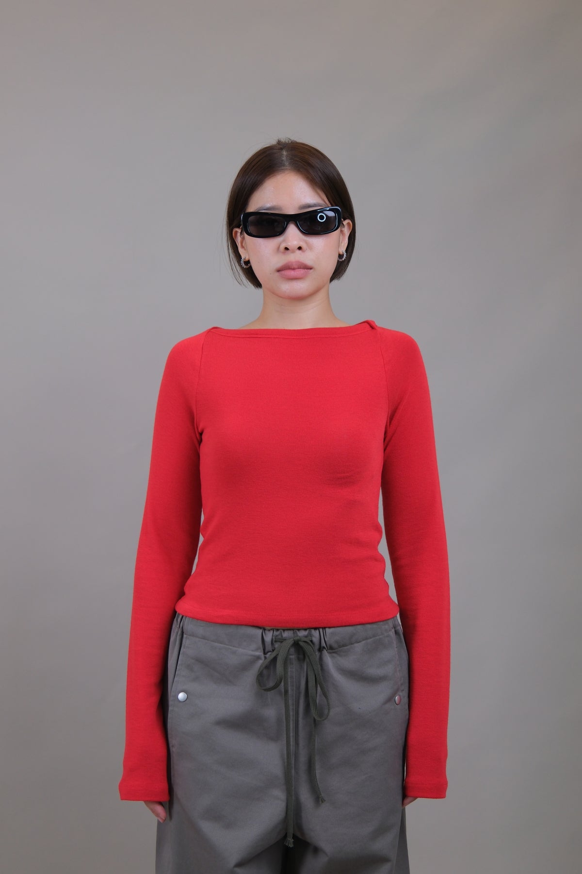 Aimee Fitted Boat Neck Tee