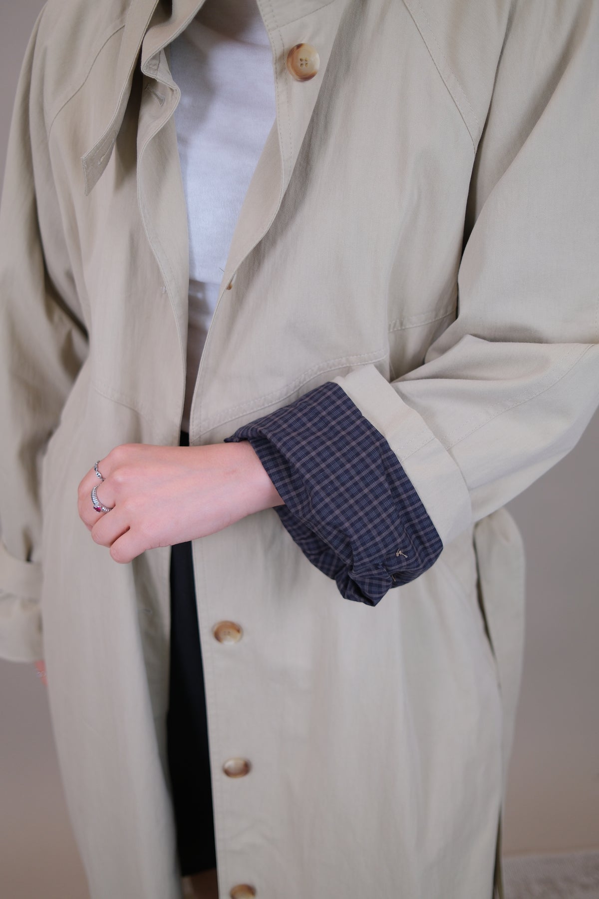 Briar Plaid Lined Trench Coat