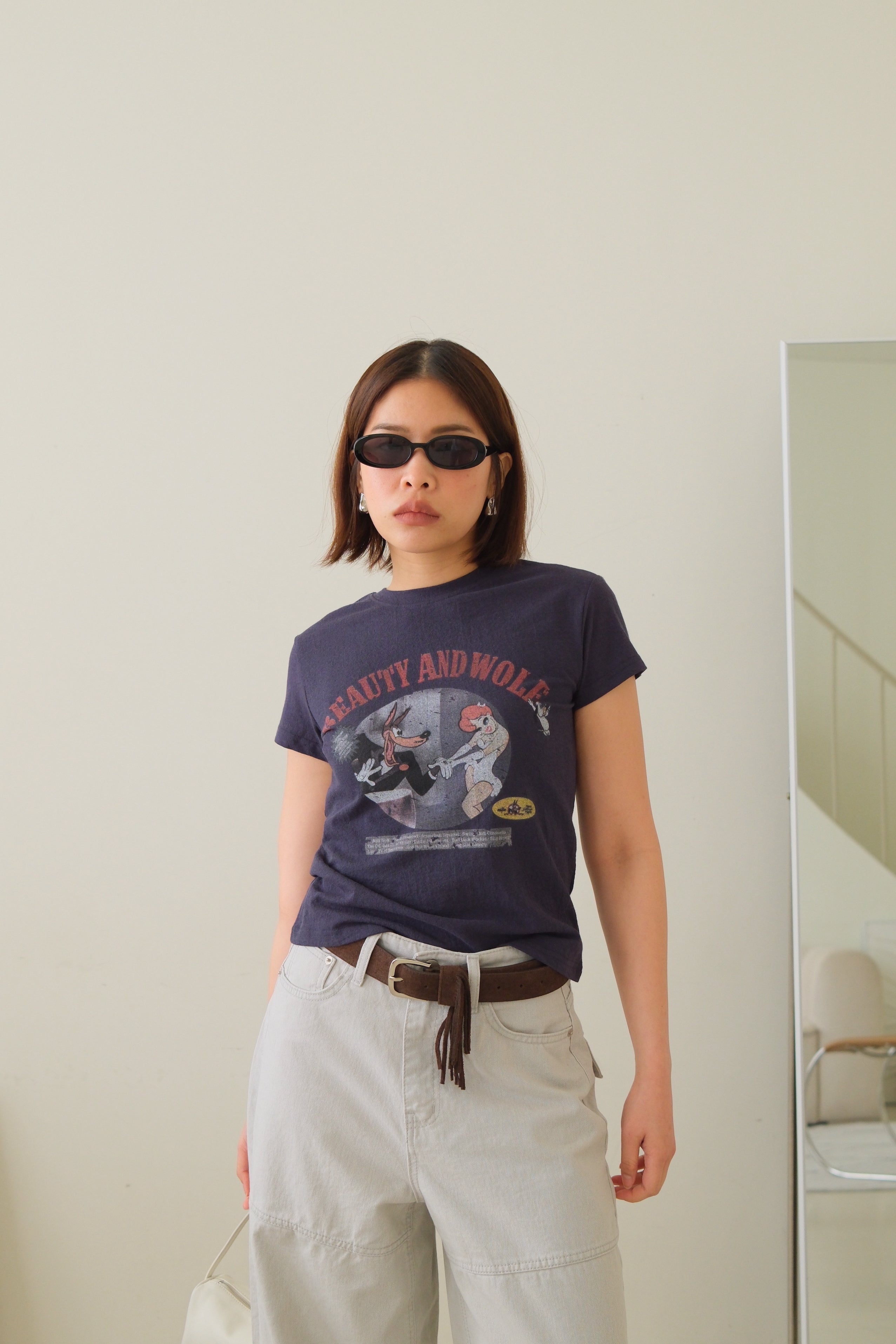 Beauty and wolf mini tee