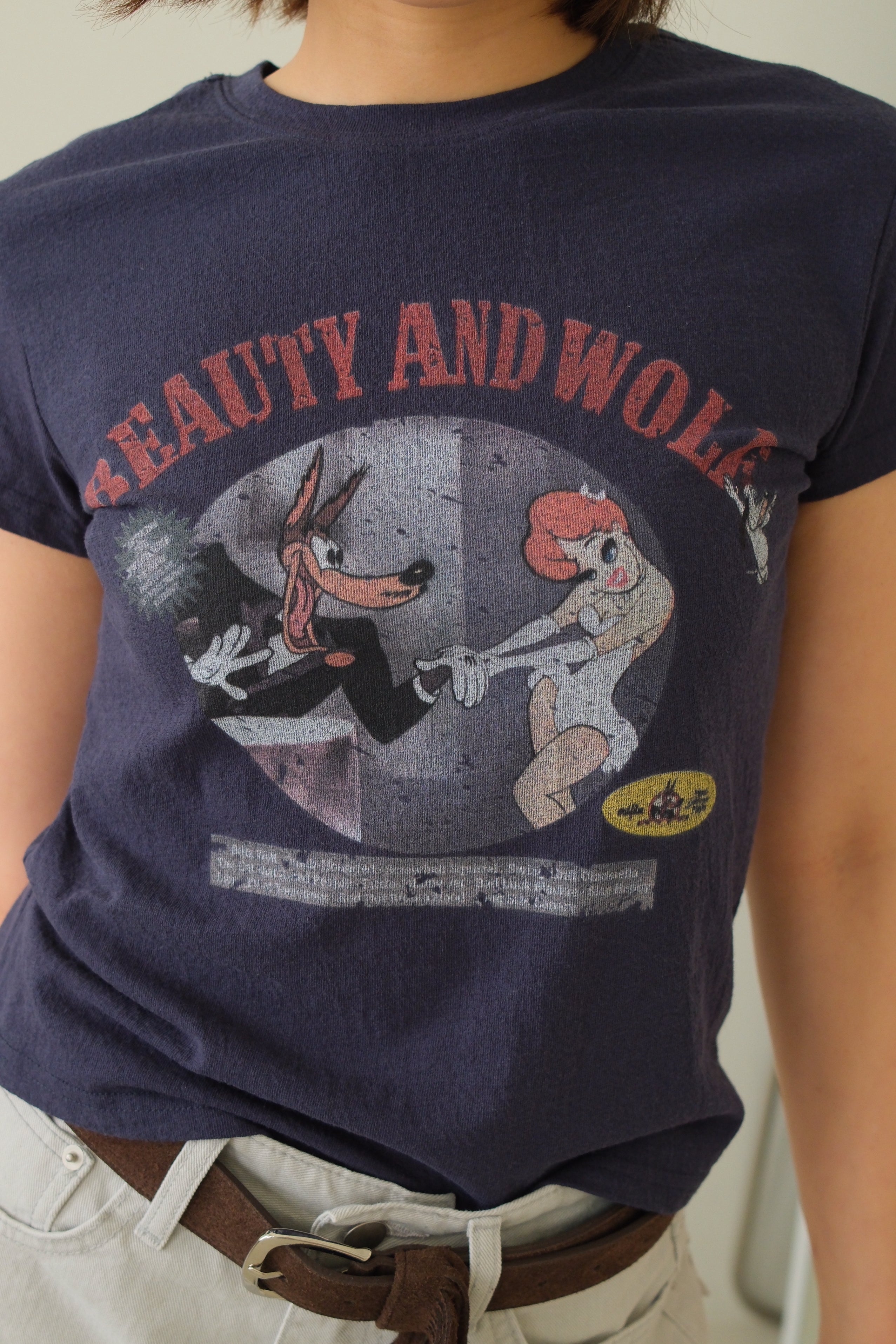 Beauty and wolf mini tee