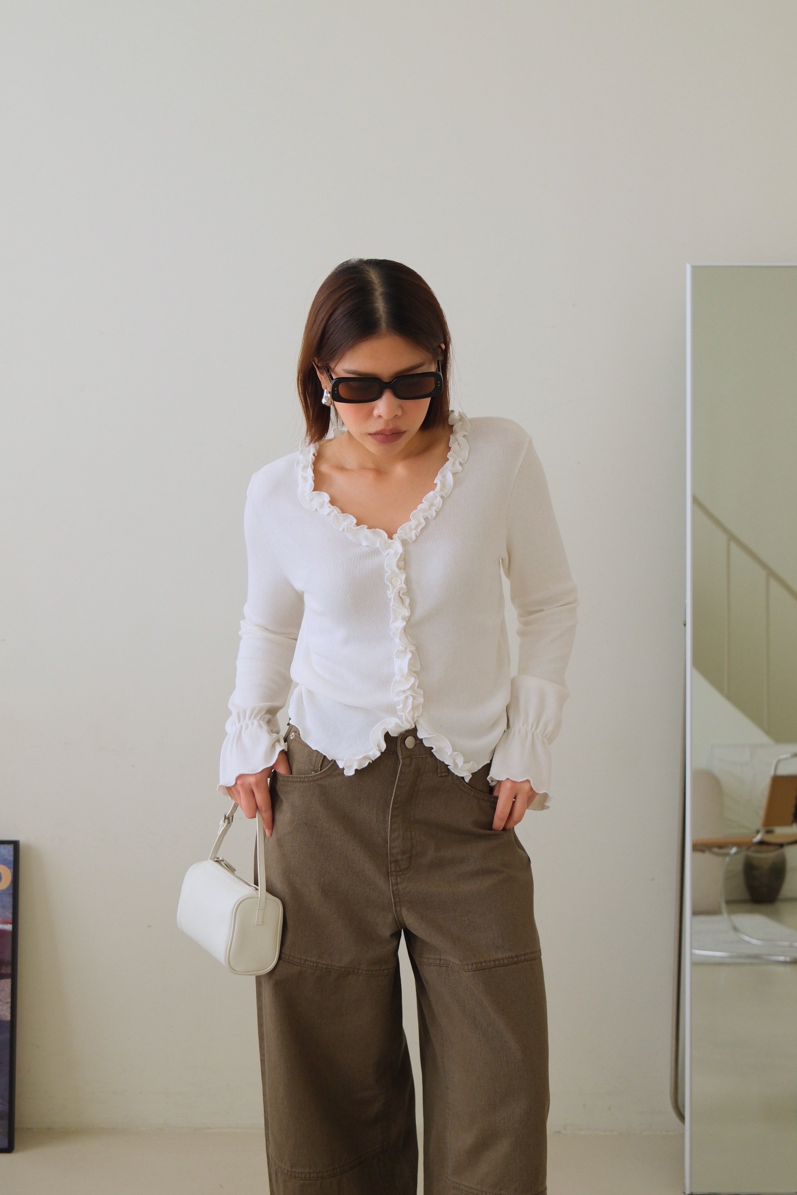 Rely frill hem cardigan