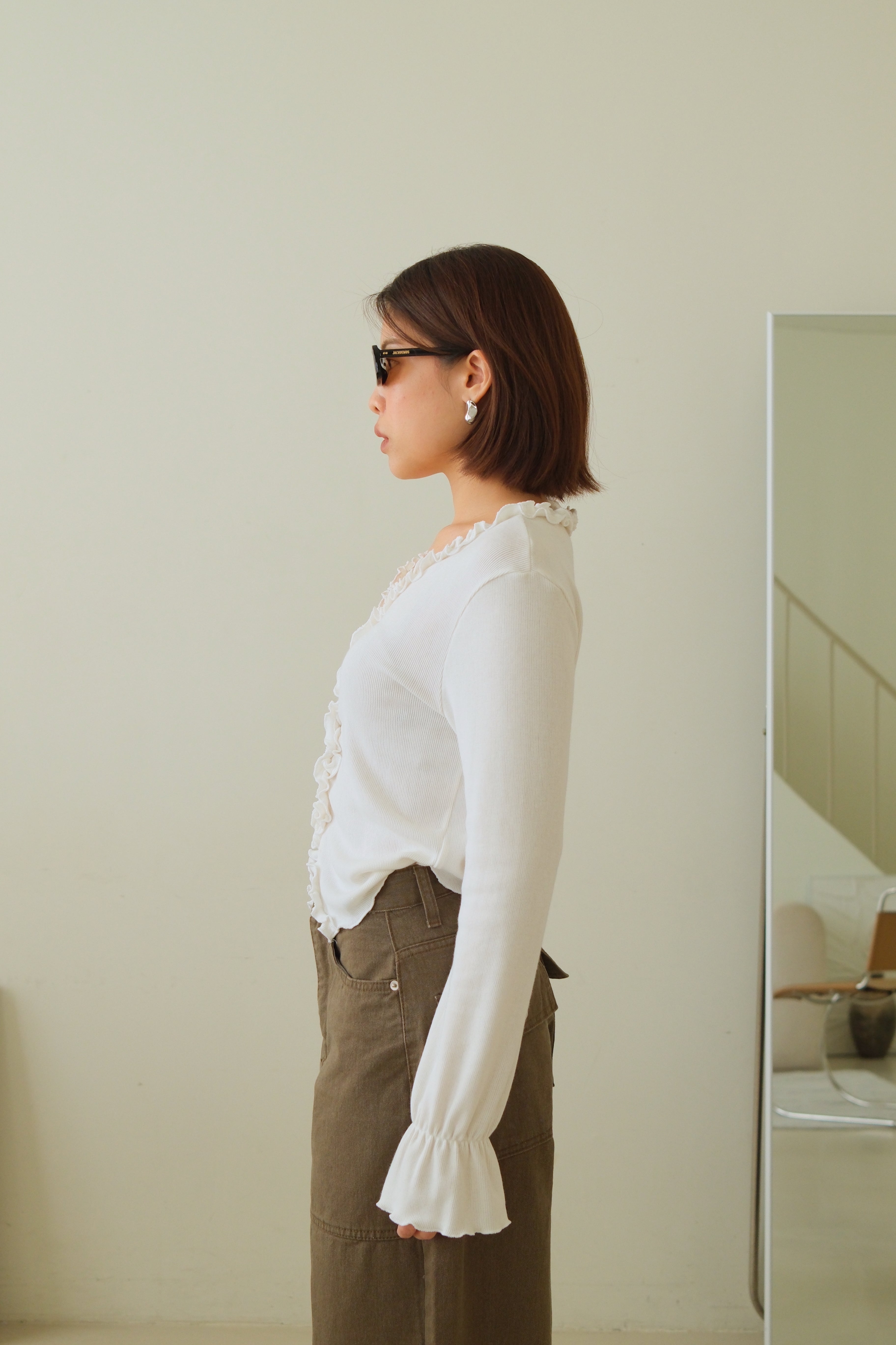 Rely frill hem cardigan