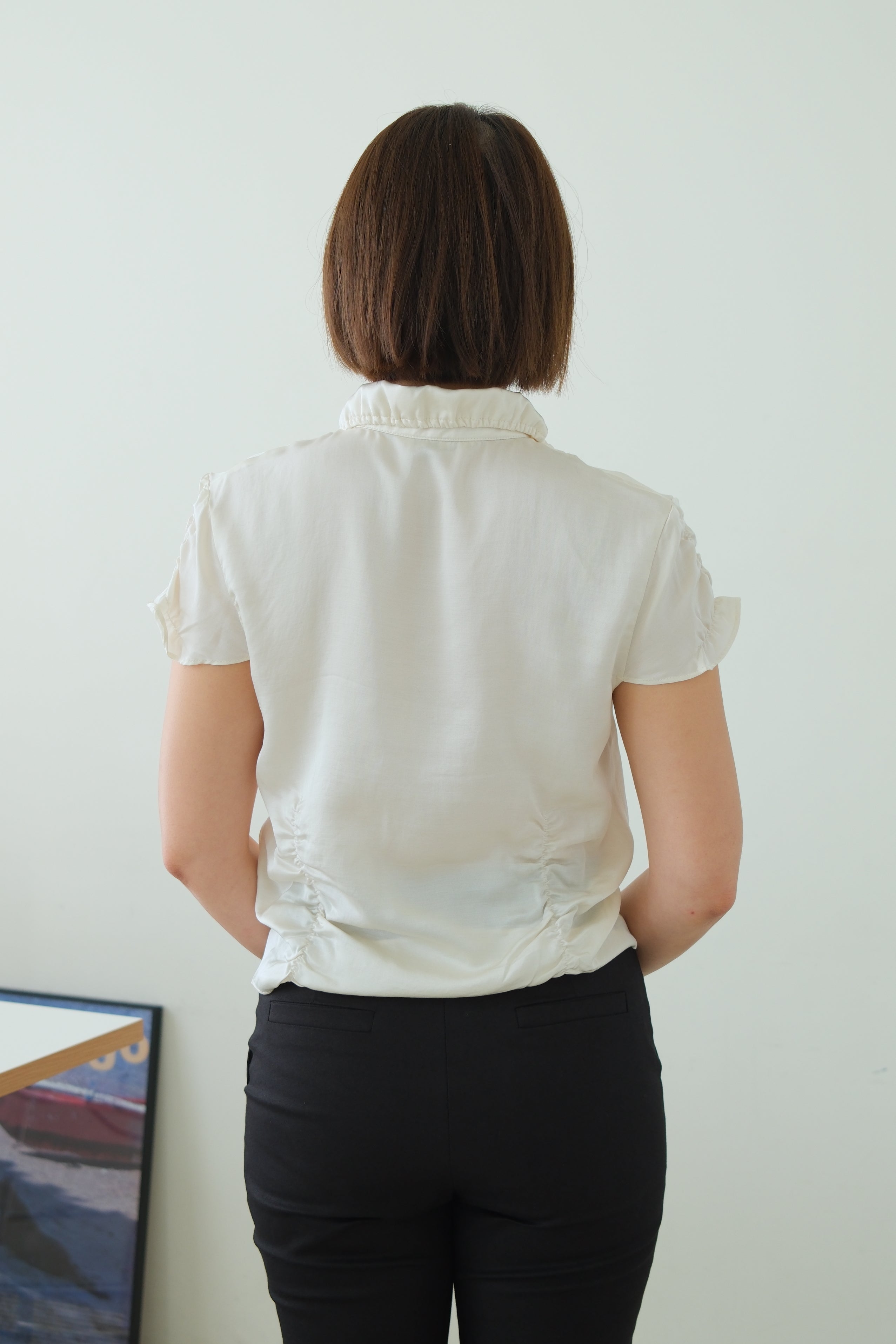 Glow All-over Ruched Satin Top