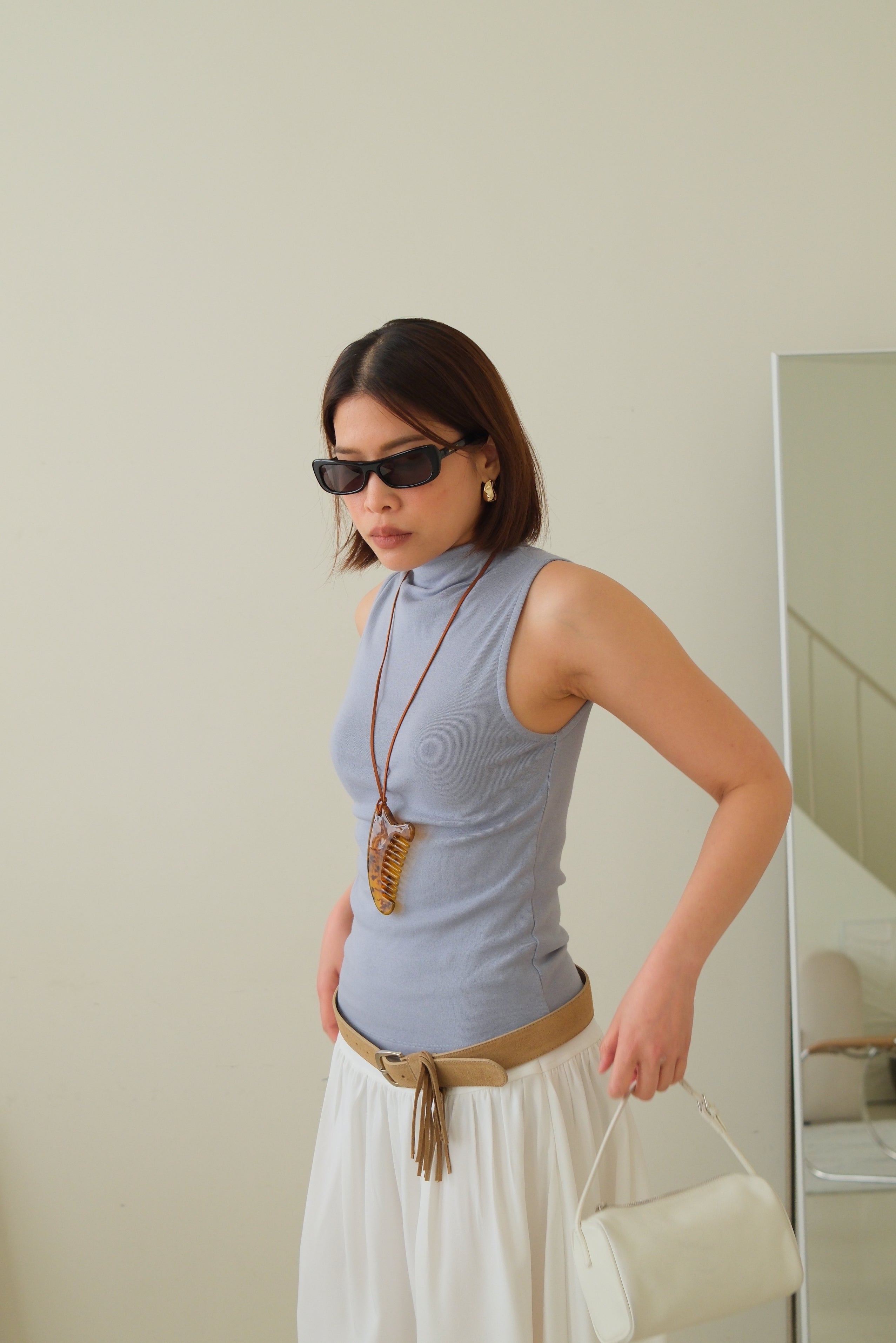 High neck tank top