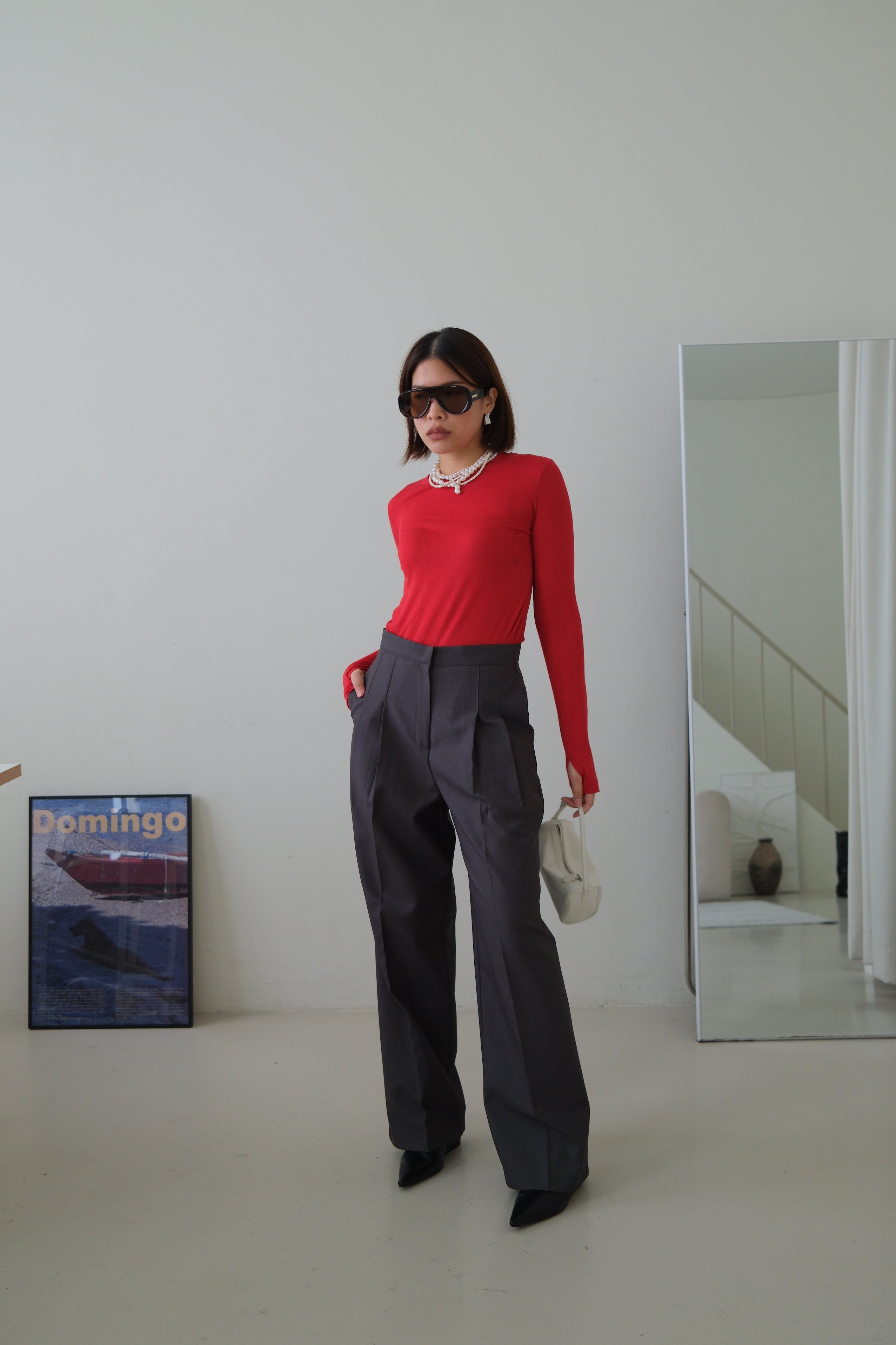 Koln highwaist pleated trousers