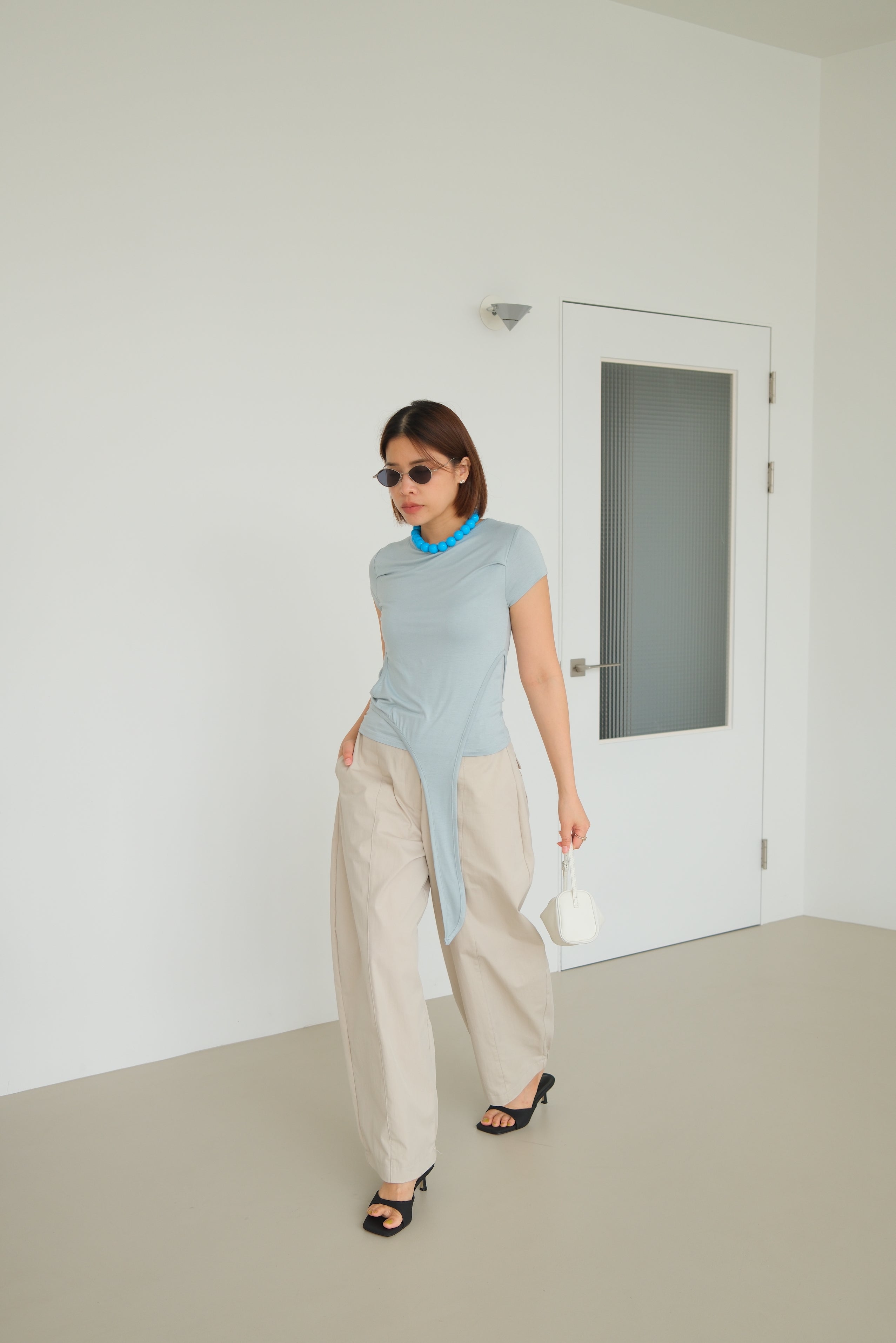 Melorse Asym Tail Layered Tee