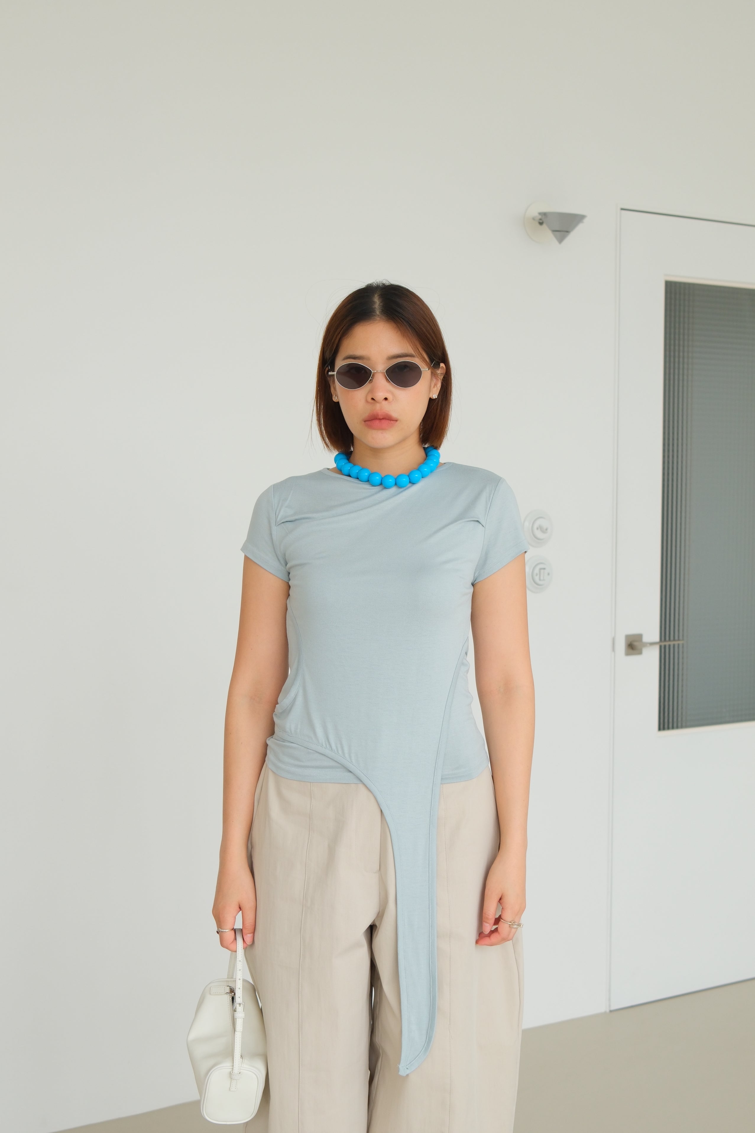 Melorse Asym Tail Layered Tee