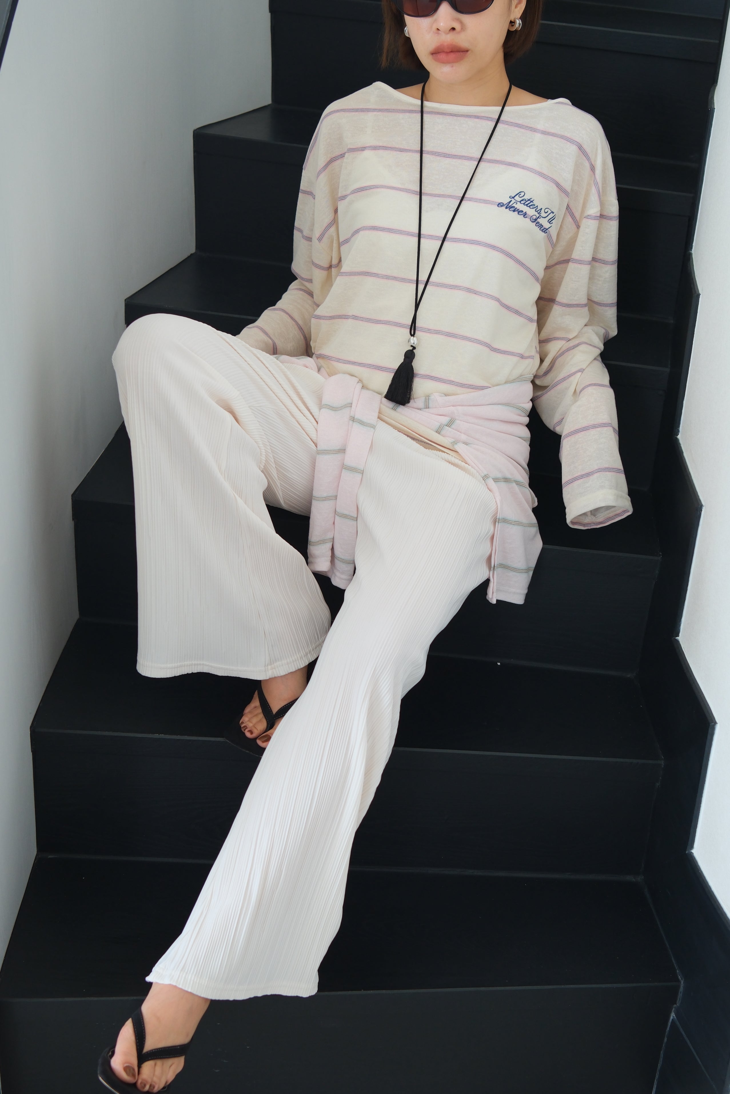Hanni Pleated Flare Pants