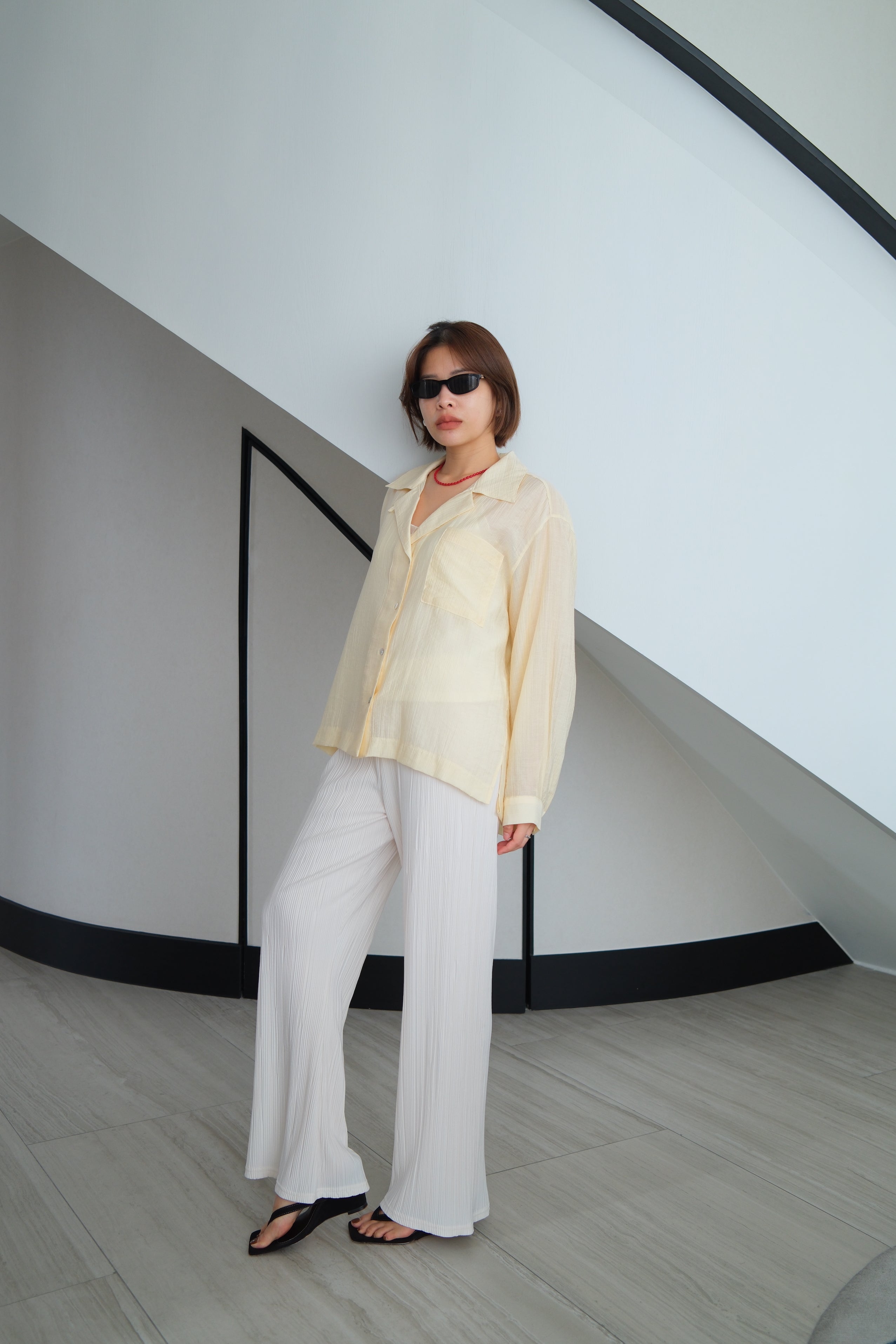 Hanni Pleated Flare Pants