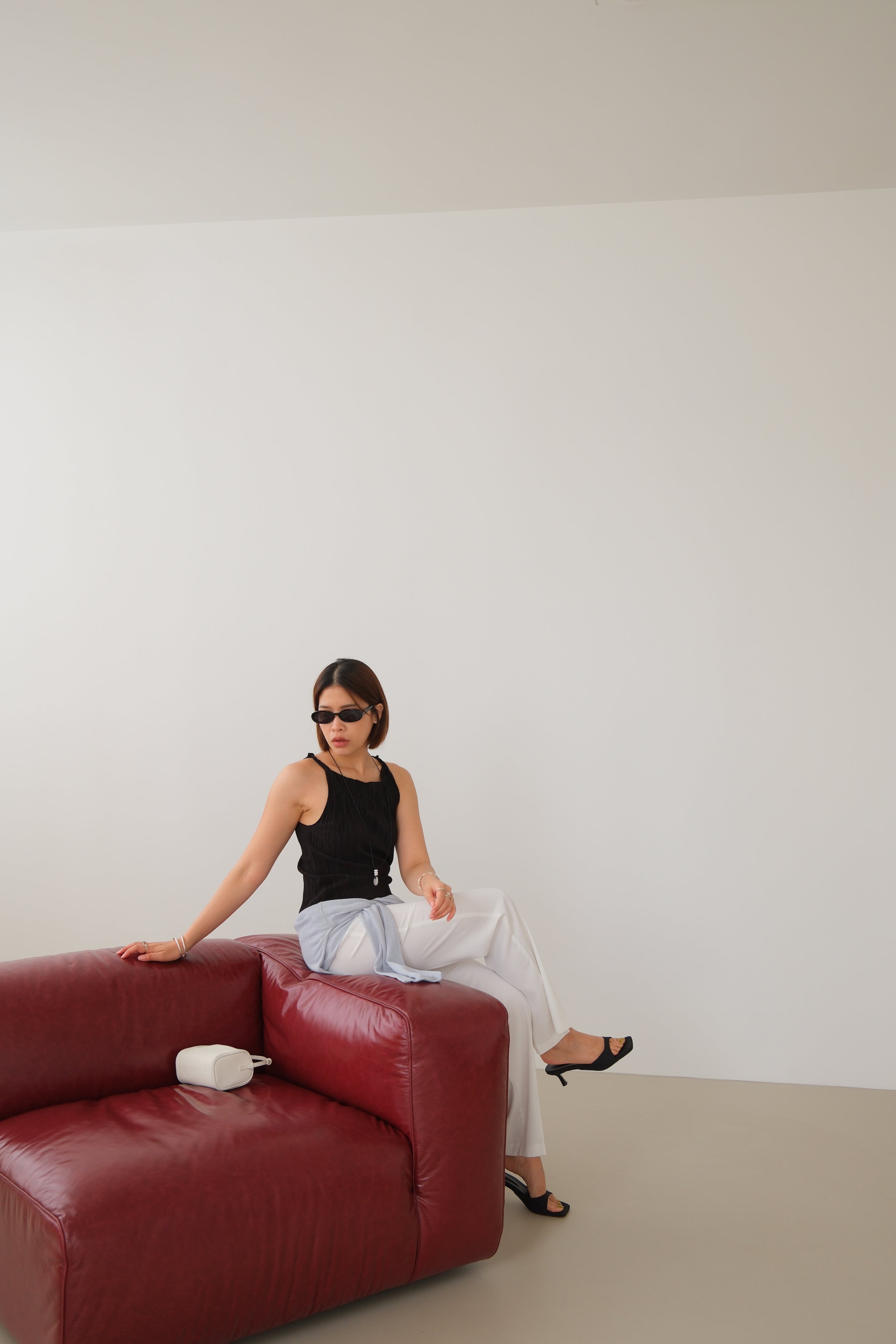 Pleated Muse Halter Top