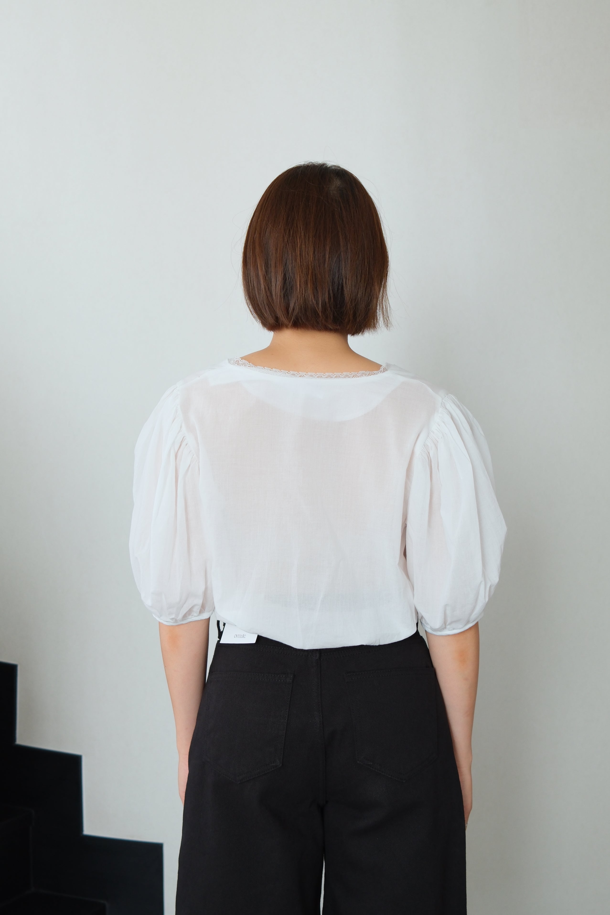 Colette Puff sleeve crop Blouse
