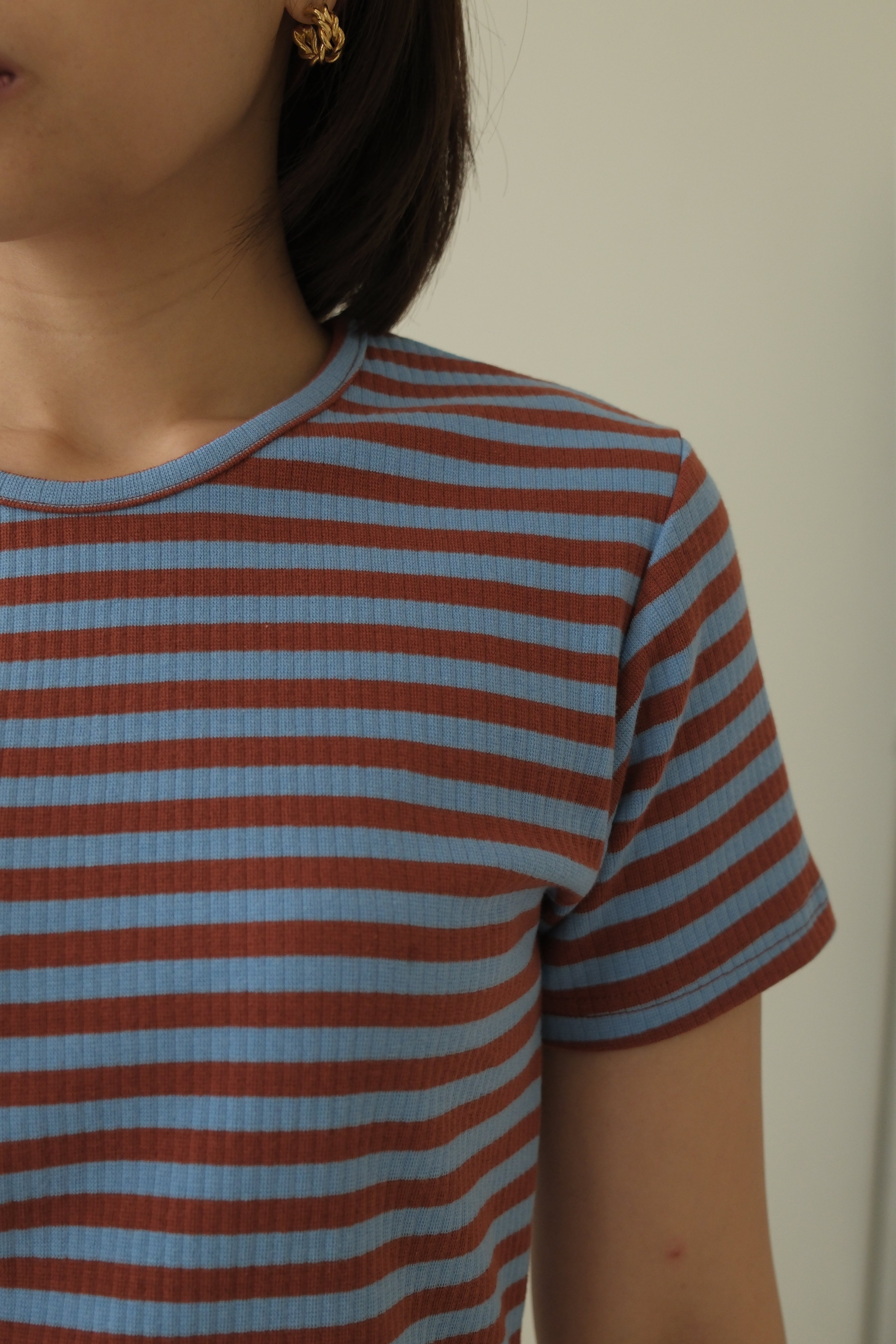 Striped mini tee with headband