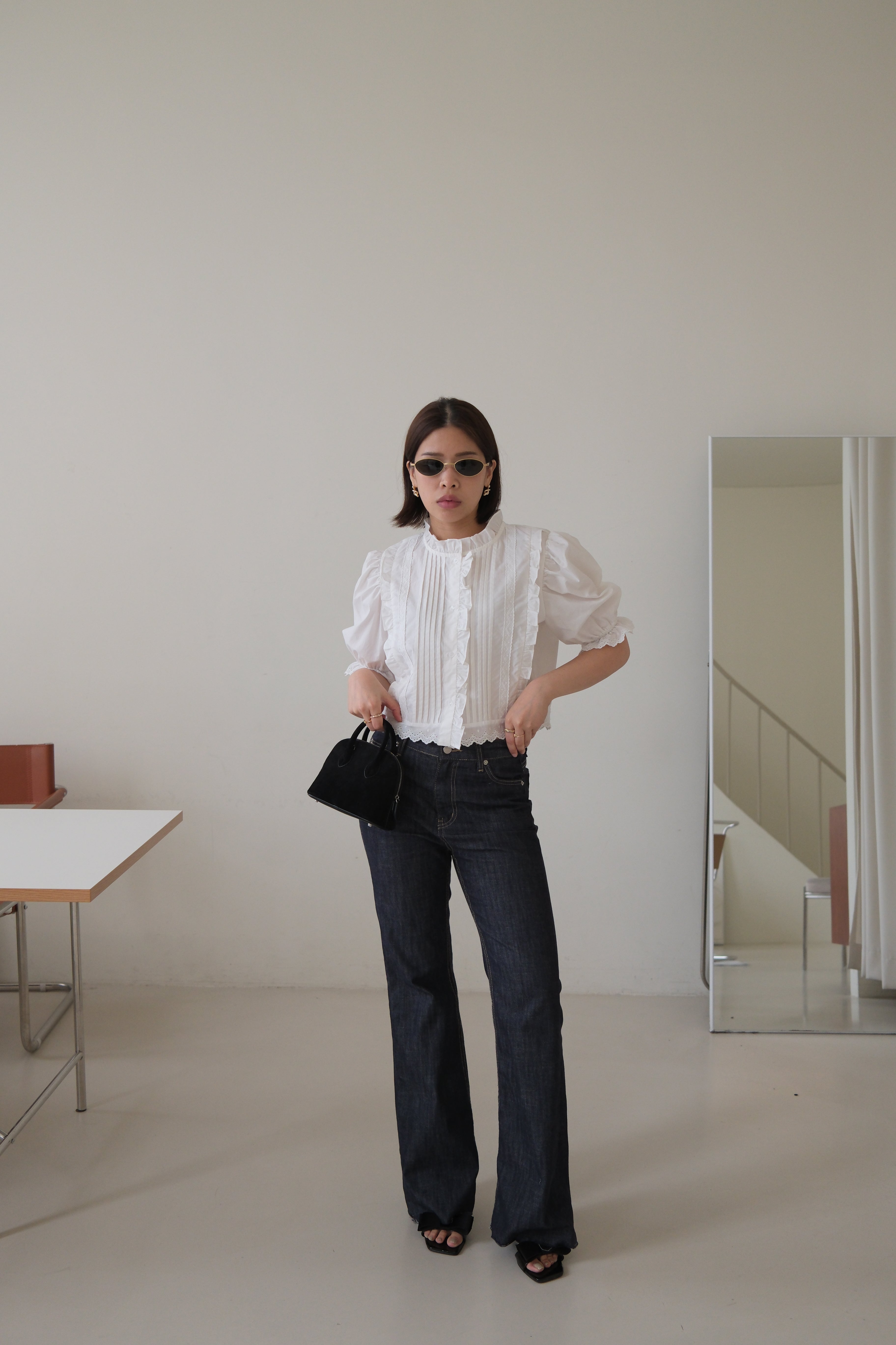 Alice Lace crop shirt