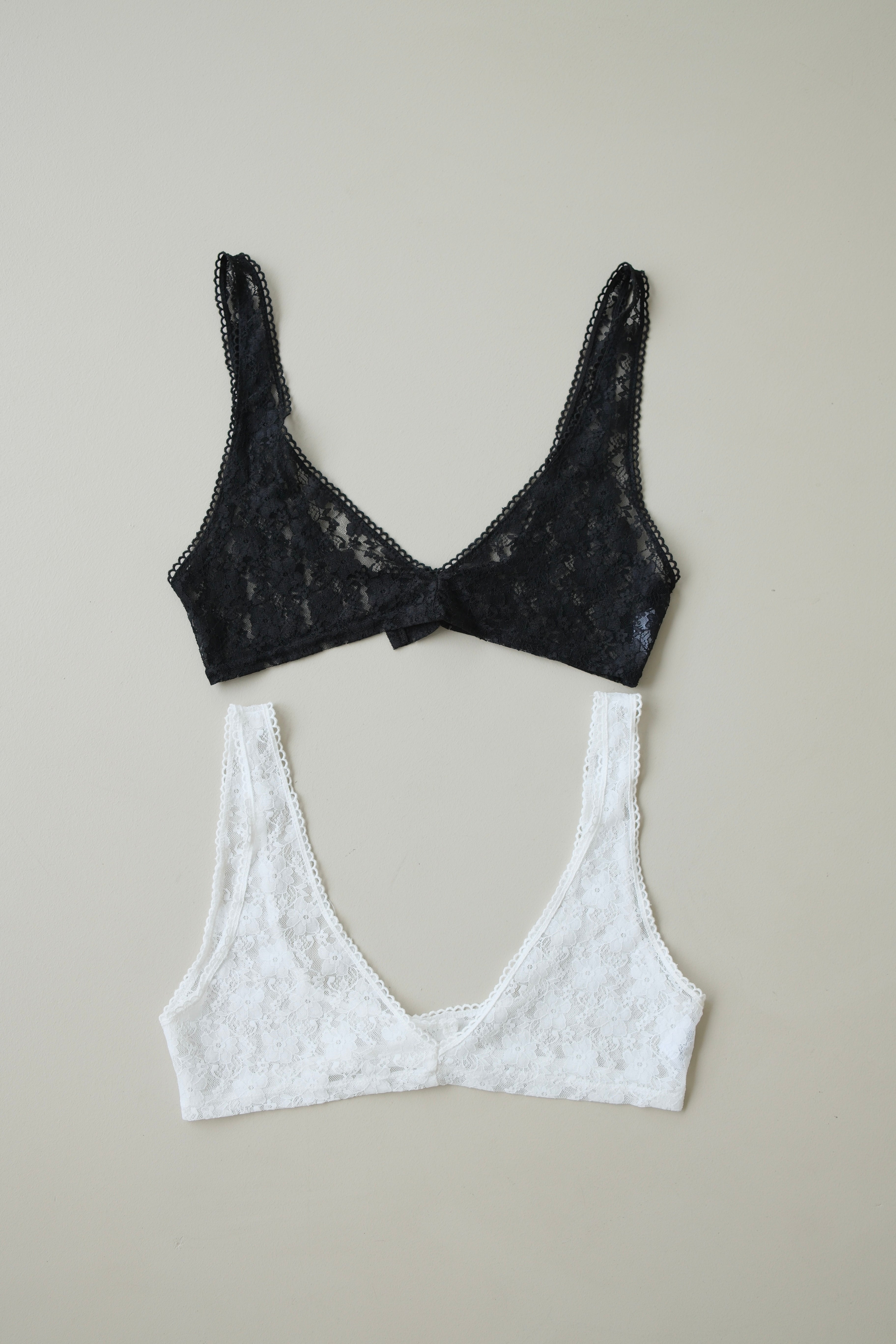Lace bra crop top