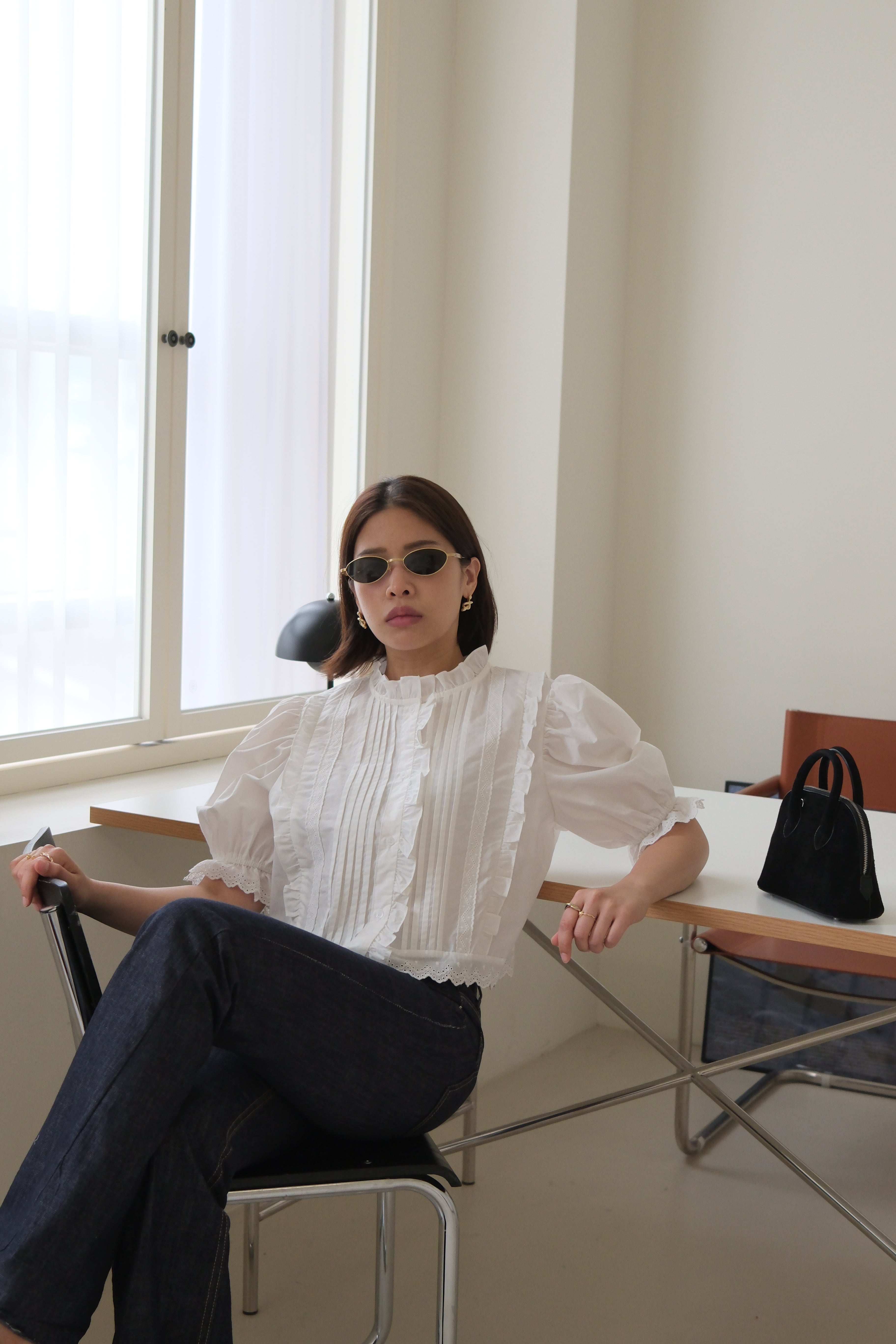 Alice Lace crop shirt