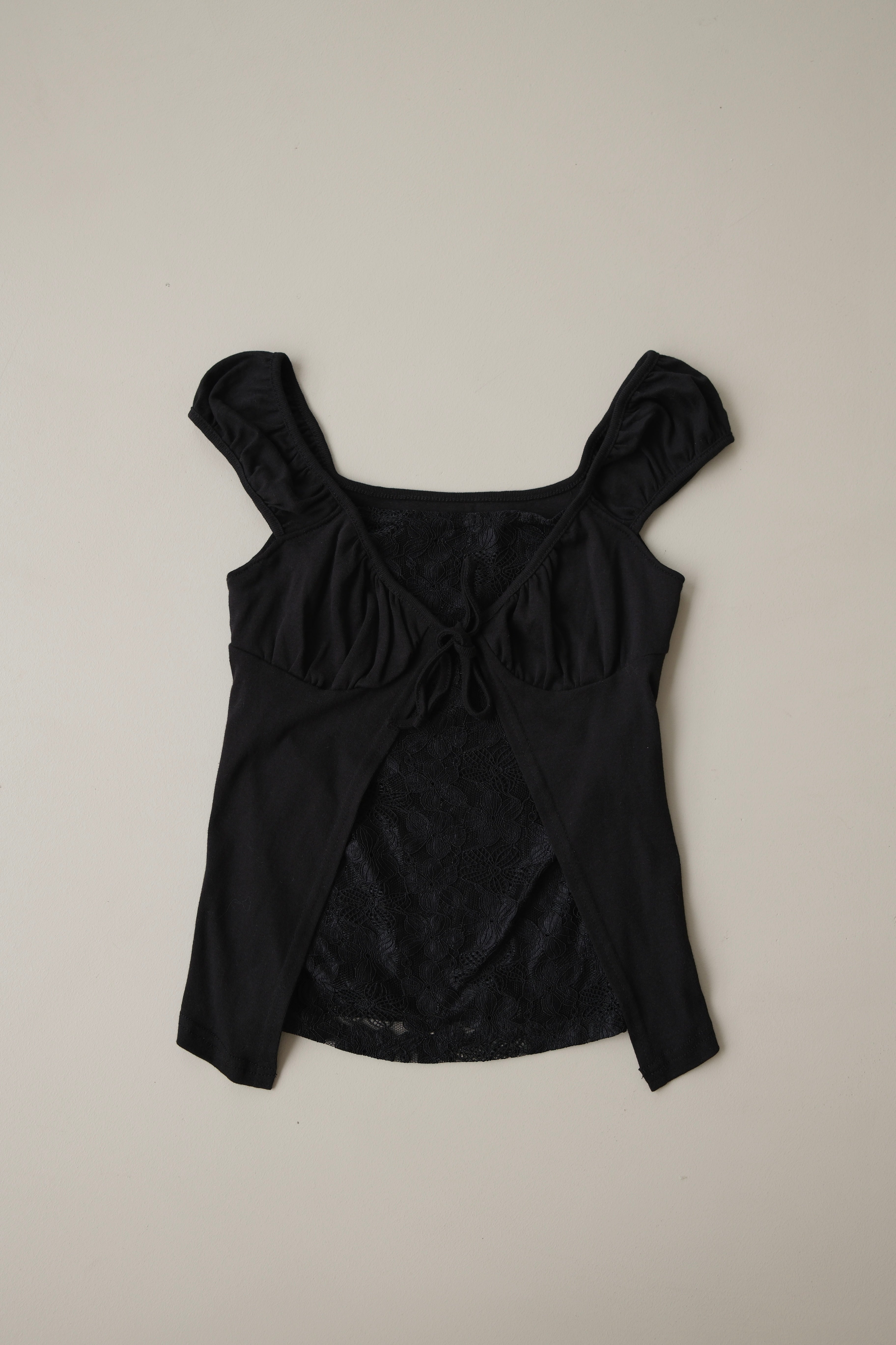 Whisper Lace Puff Blouse