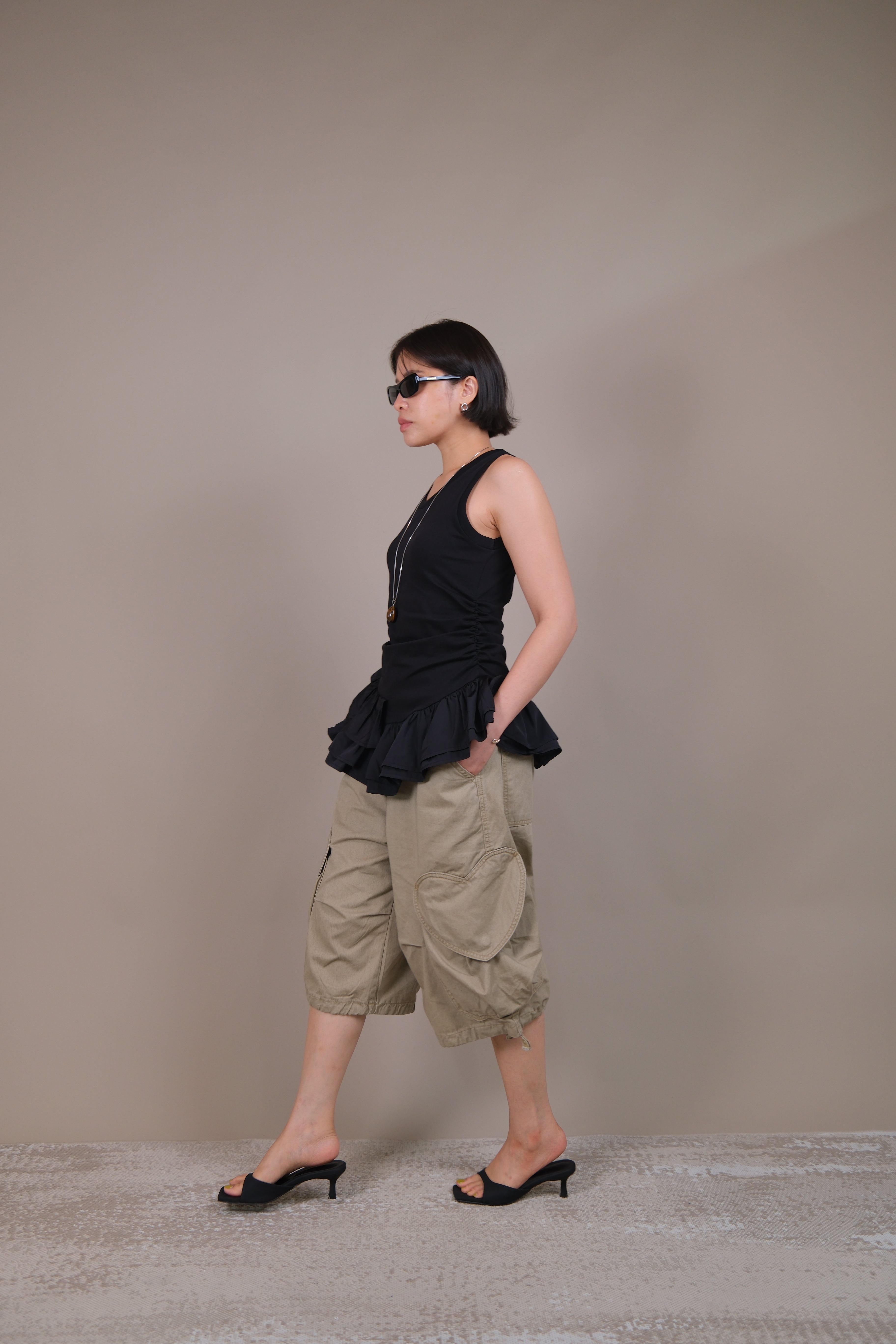 Capri Ruffled Ruched Tank