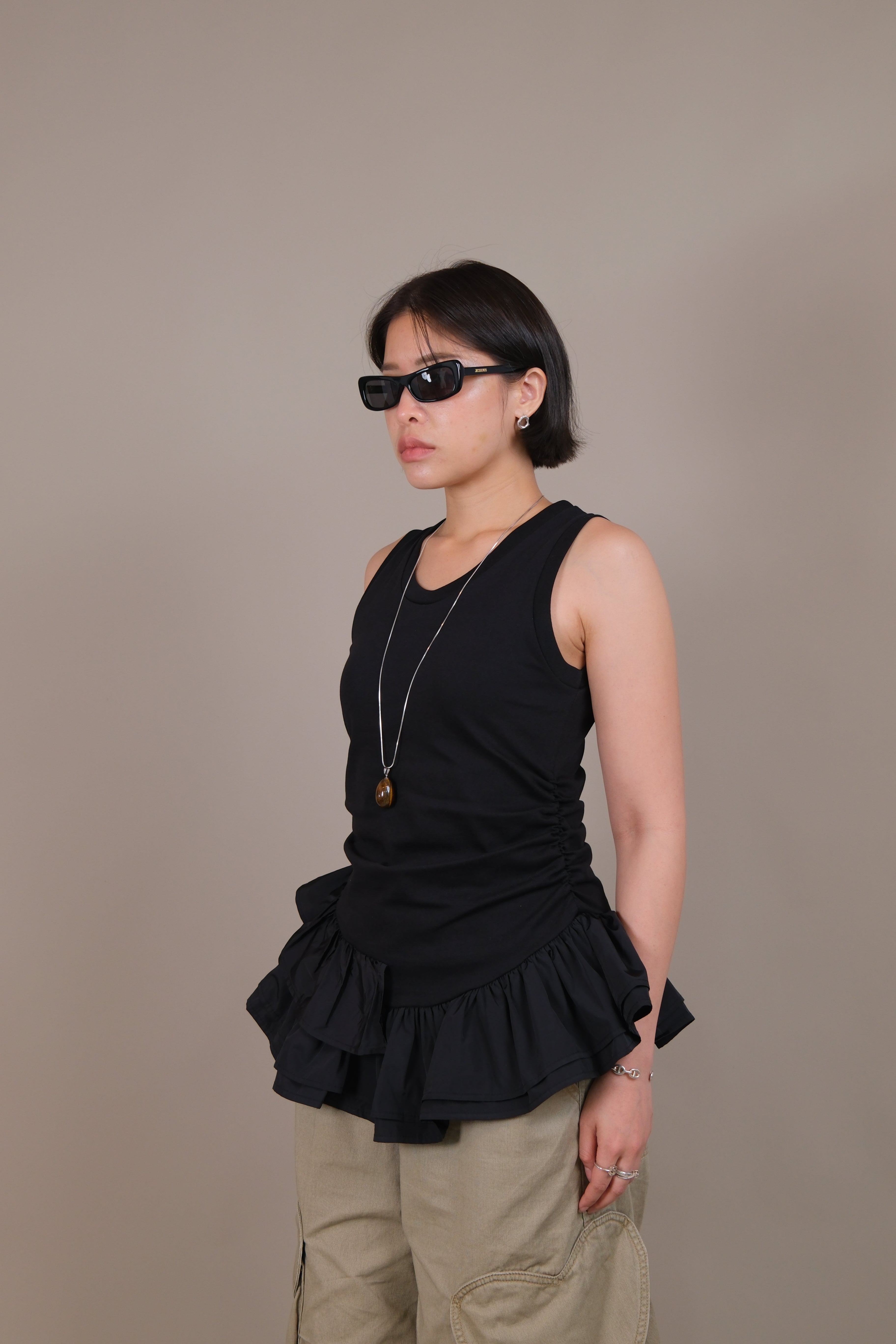Capri Ruffled Ruched Tank